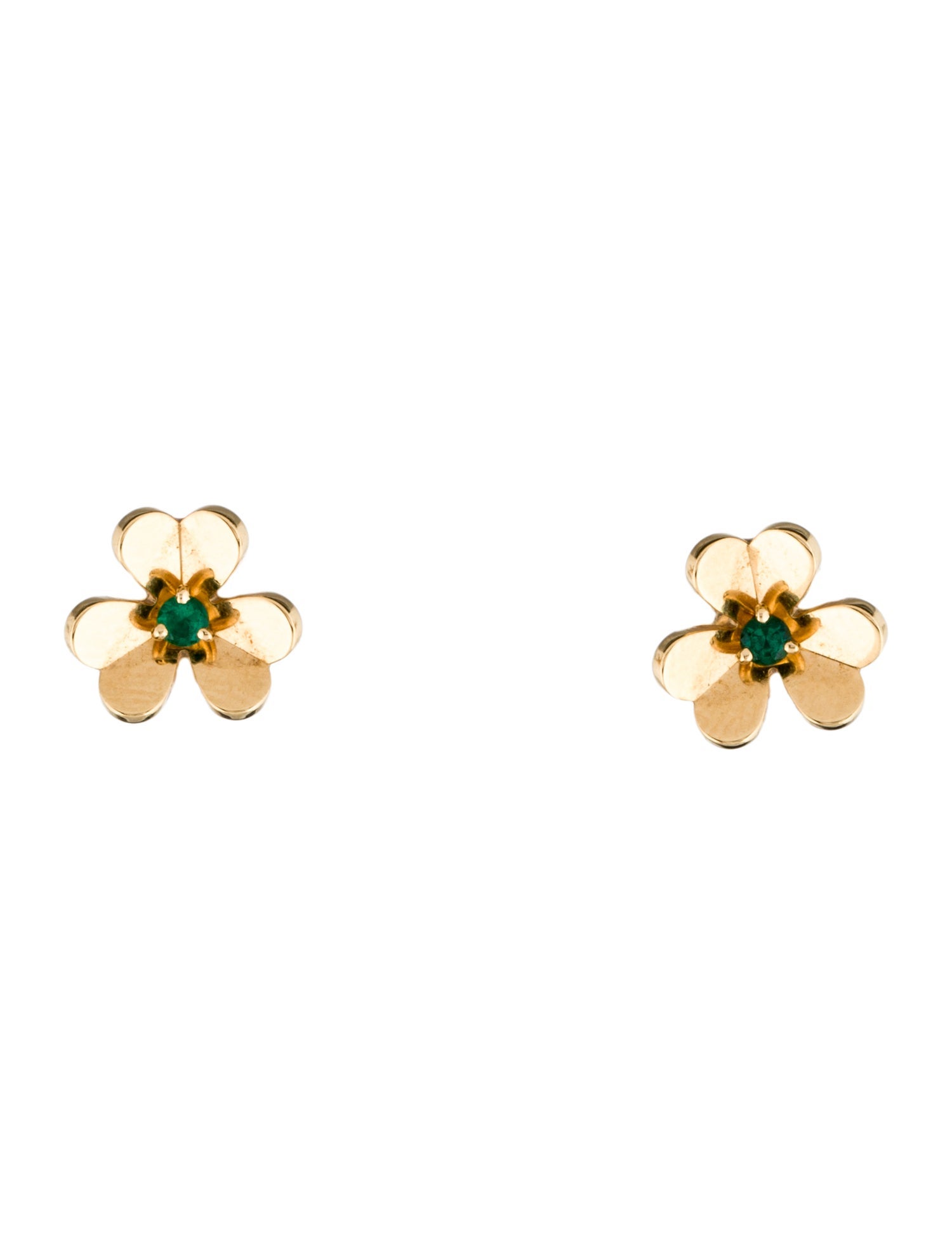 Van Cleef & Arpels Emerald Frivole Earrings, Mini Model