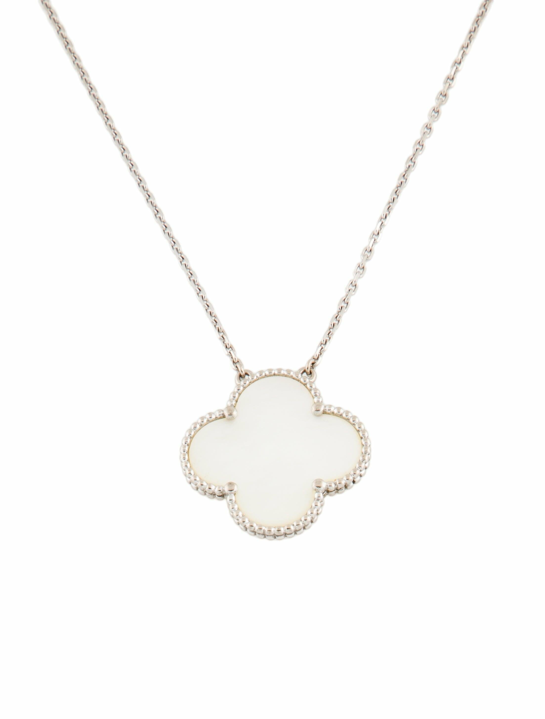 Van Cleef & Arpels Mother of Pearl Magic Alhambra Pendant Necklace