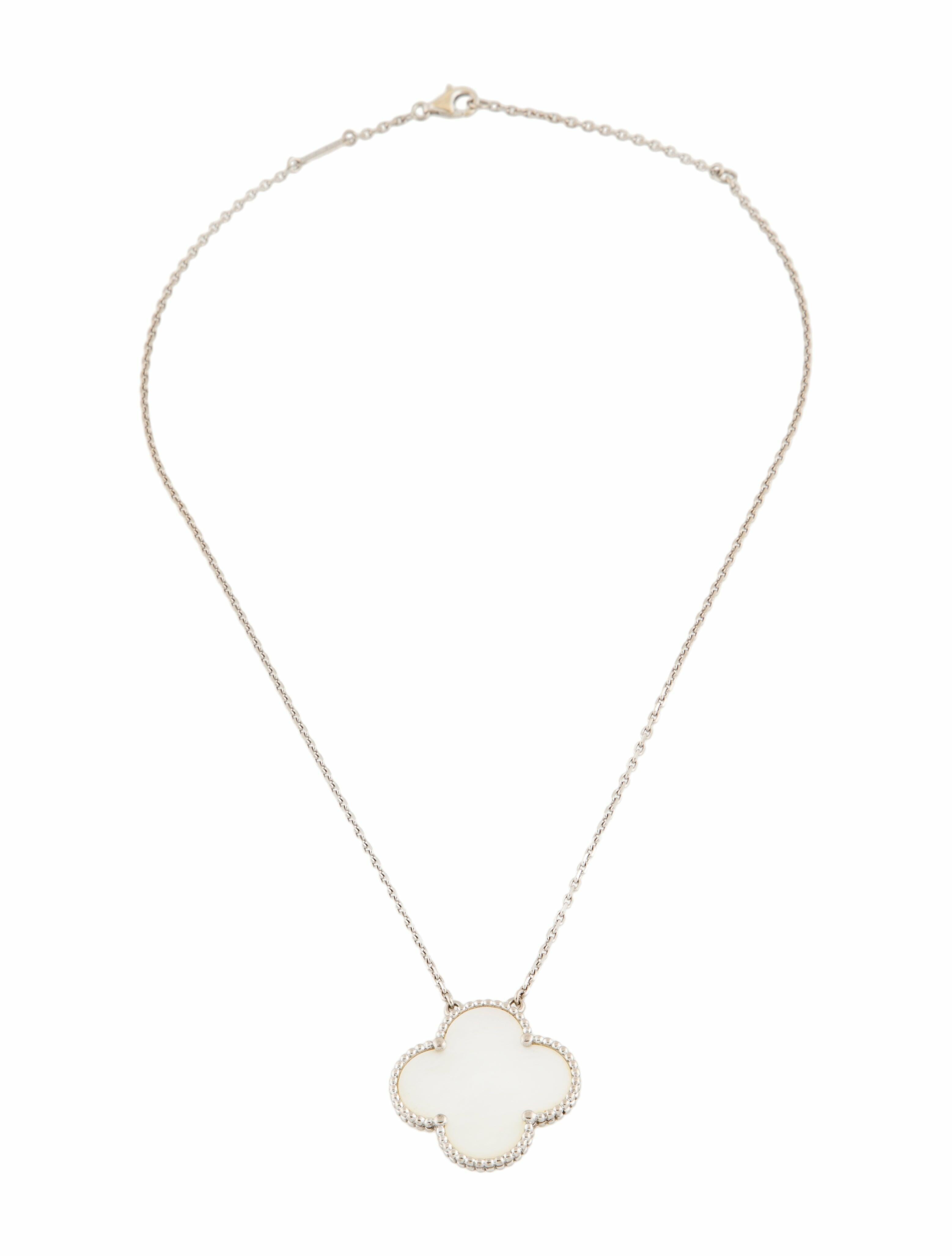 Van Cleef & Arpels Mother of Pearl Magic Alhambra Pendant Necklace