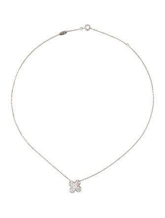 Van Cleef & Arpels Diamond Trefle Pendant Necklace