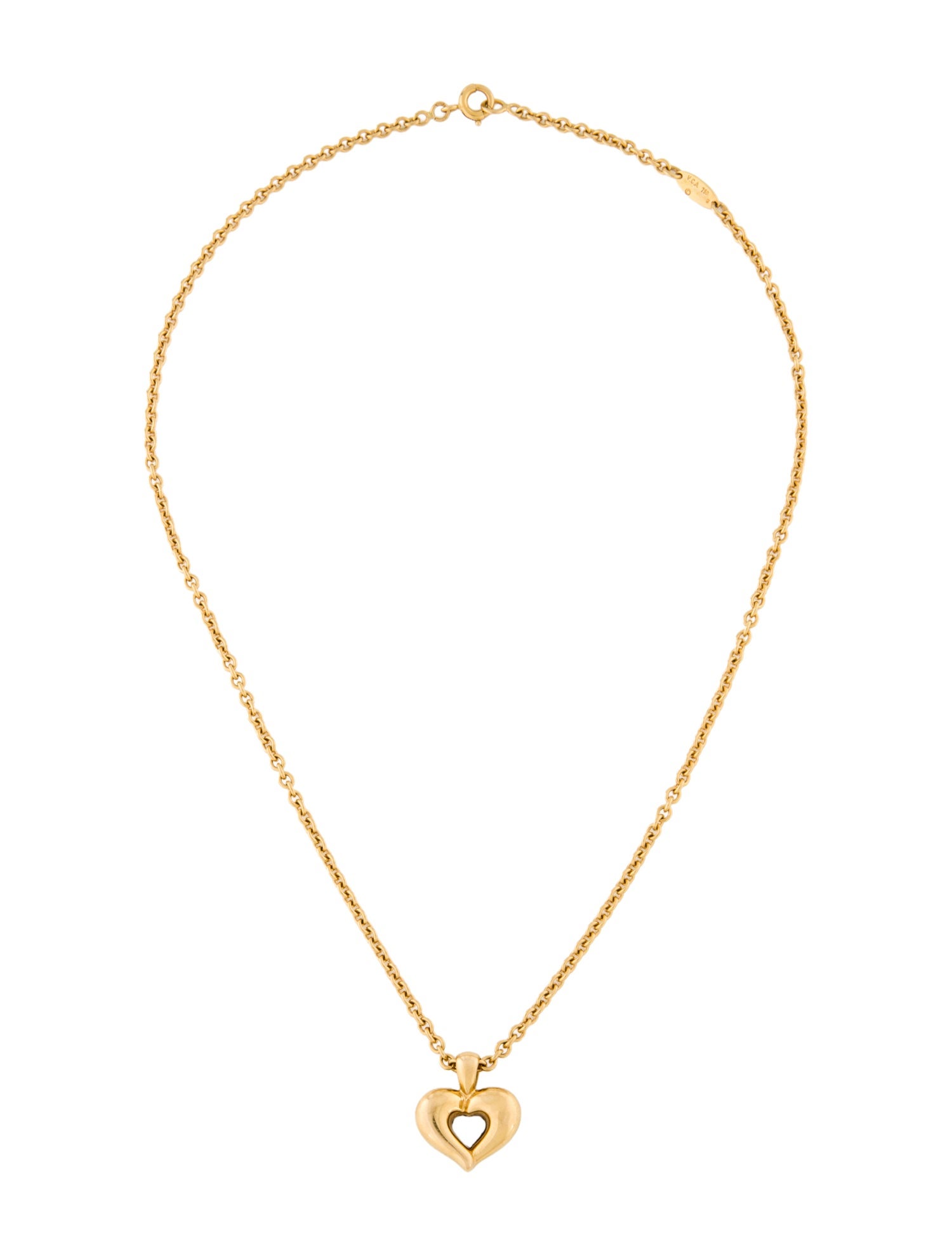 Van Cleef & Arpels Vintage 18K Heart Pendant Necklace