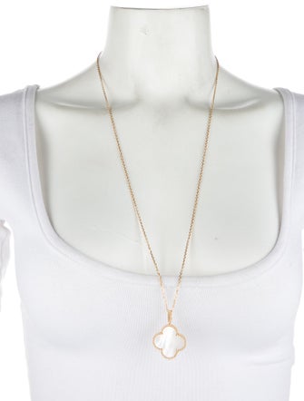 Van Cleef & Arpels Mother Of Pearl Magic Alhambra Long Necklace, 1 Motif