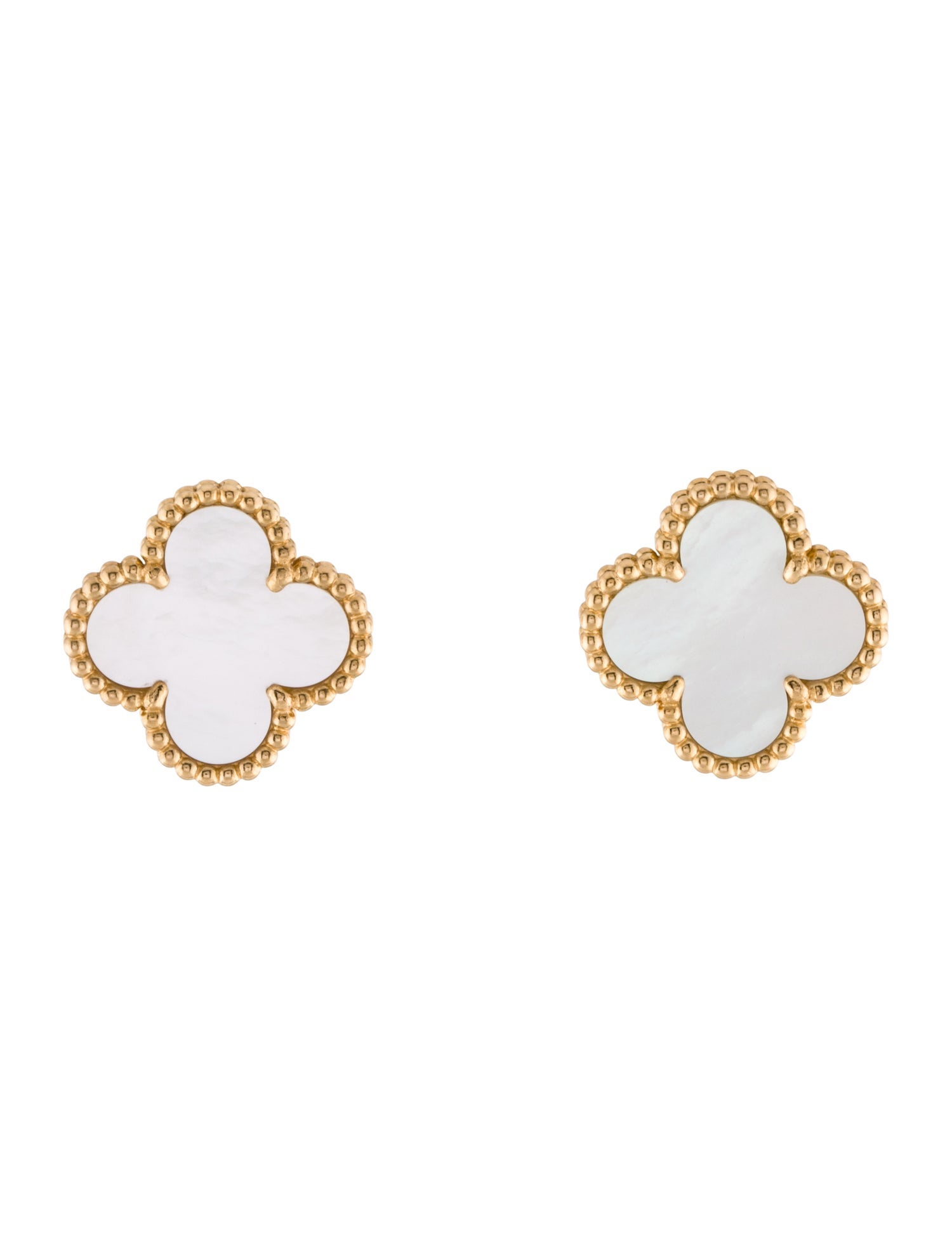 Van Cleef & Arpels Mother of Pearl Vintage Alhambra Earrings