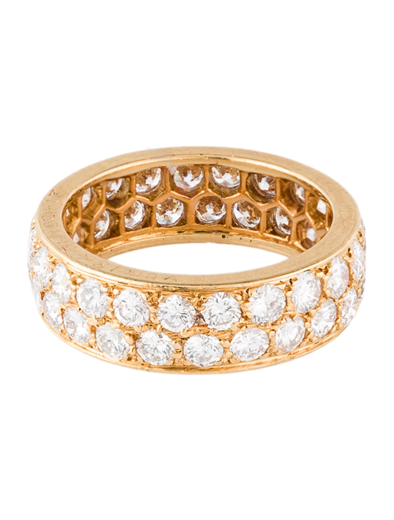 Van Cleef & Arpels Vintage 18K Diamond Double Row Band