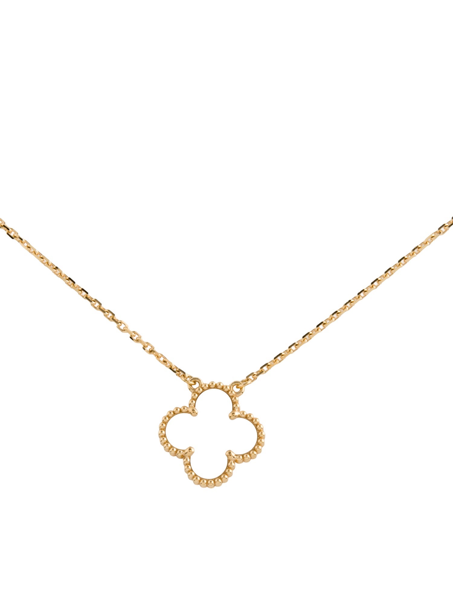 Van Cleef & Arpels Mother Of Pearl Vintage Alhambra Pendant Necklace