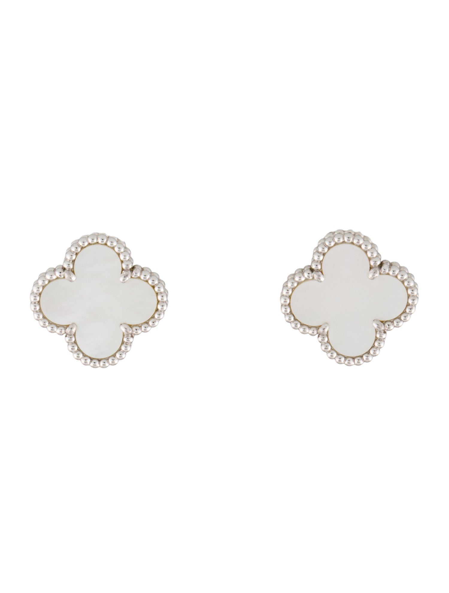 Van Cleef & Arpels Mother of Pearl Vintage Alhambra Earrings