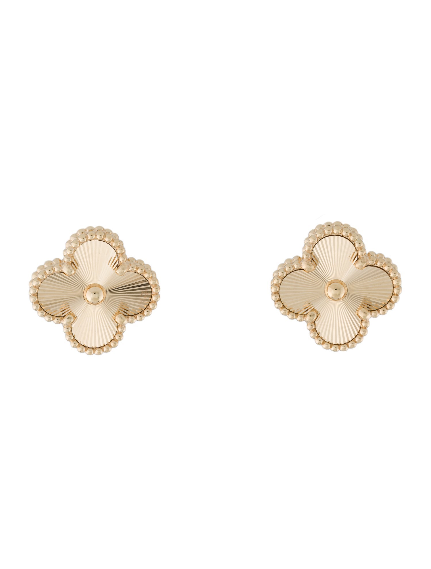 Van Cleef & Arpels Vintage Alhambra Guilloché Earrings