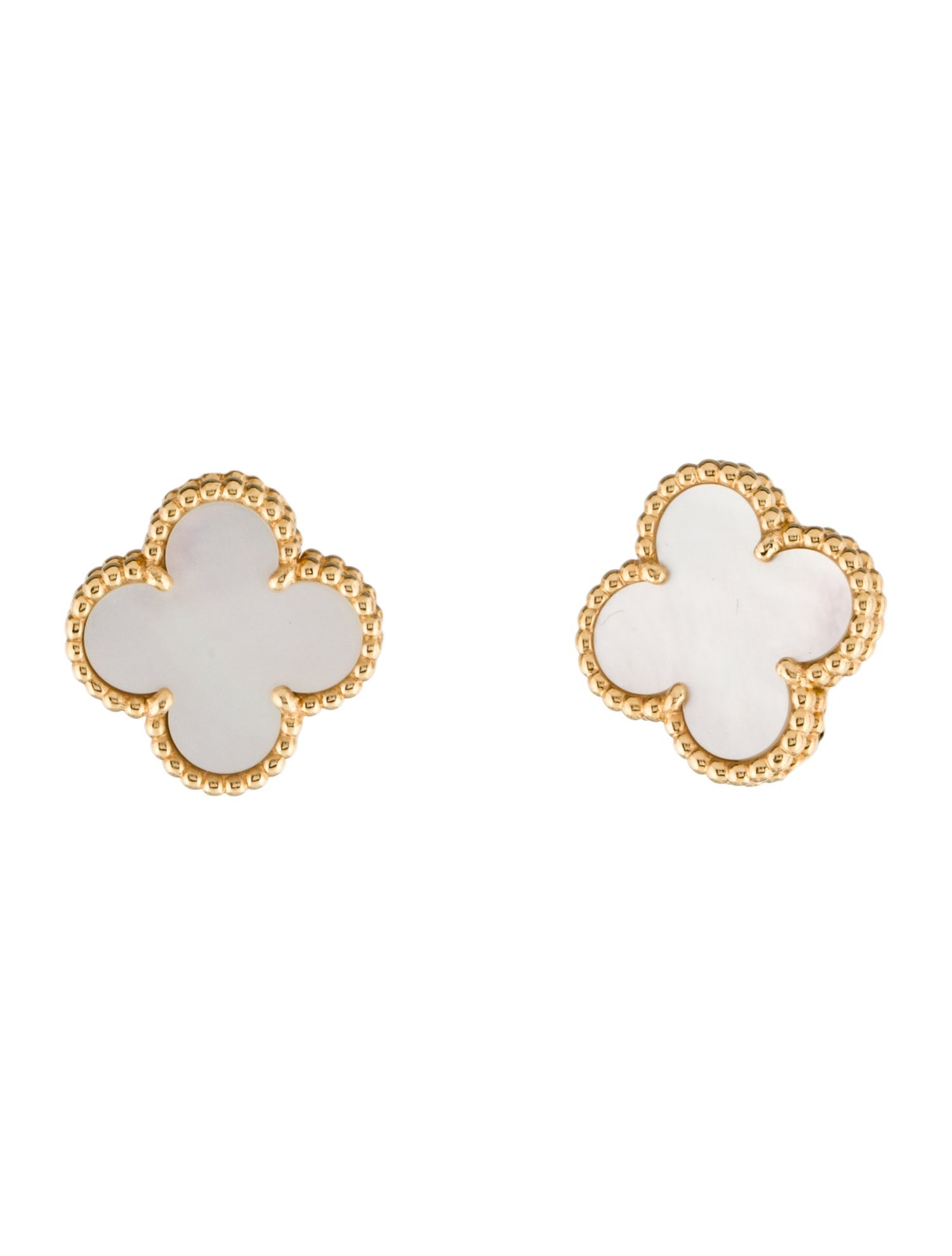 Van Cleef & Arpels Mother of Pearl Vintage Alhambra Earrings