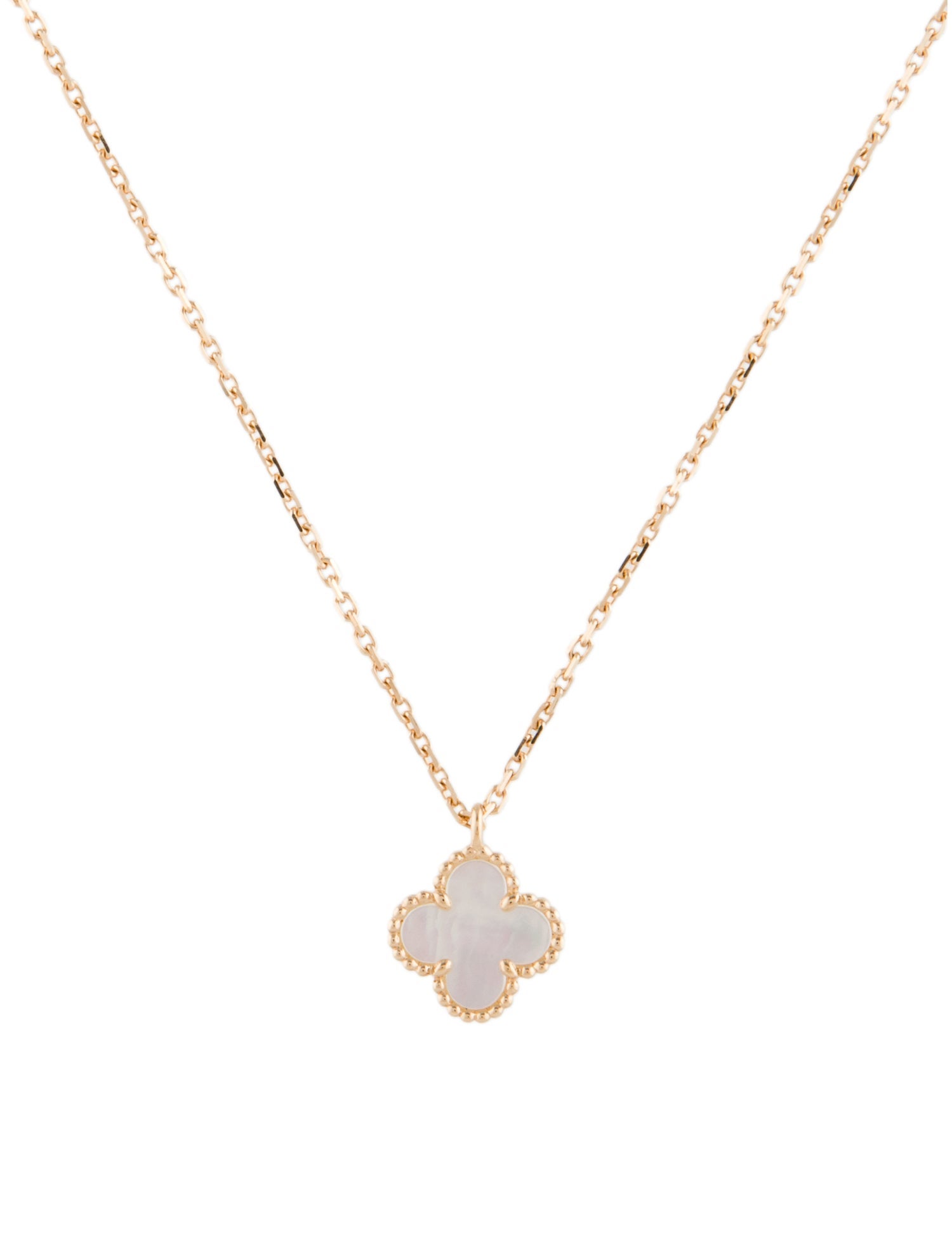 Van Cleef & Arpels Mother of Pearl Sweet Alhambra Pendant Necklace