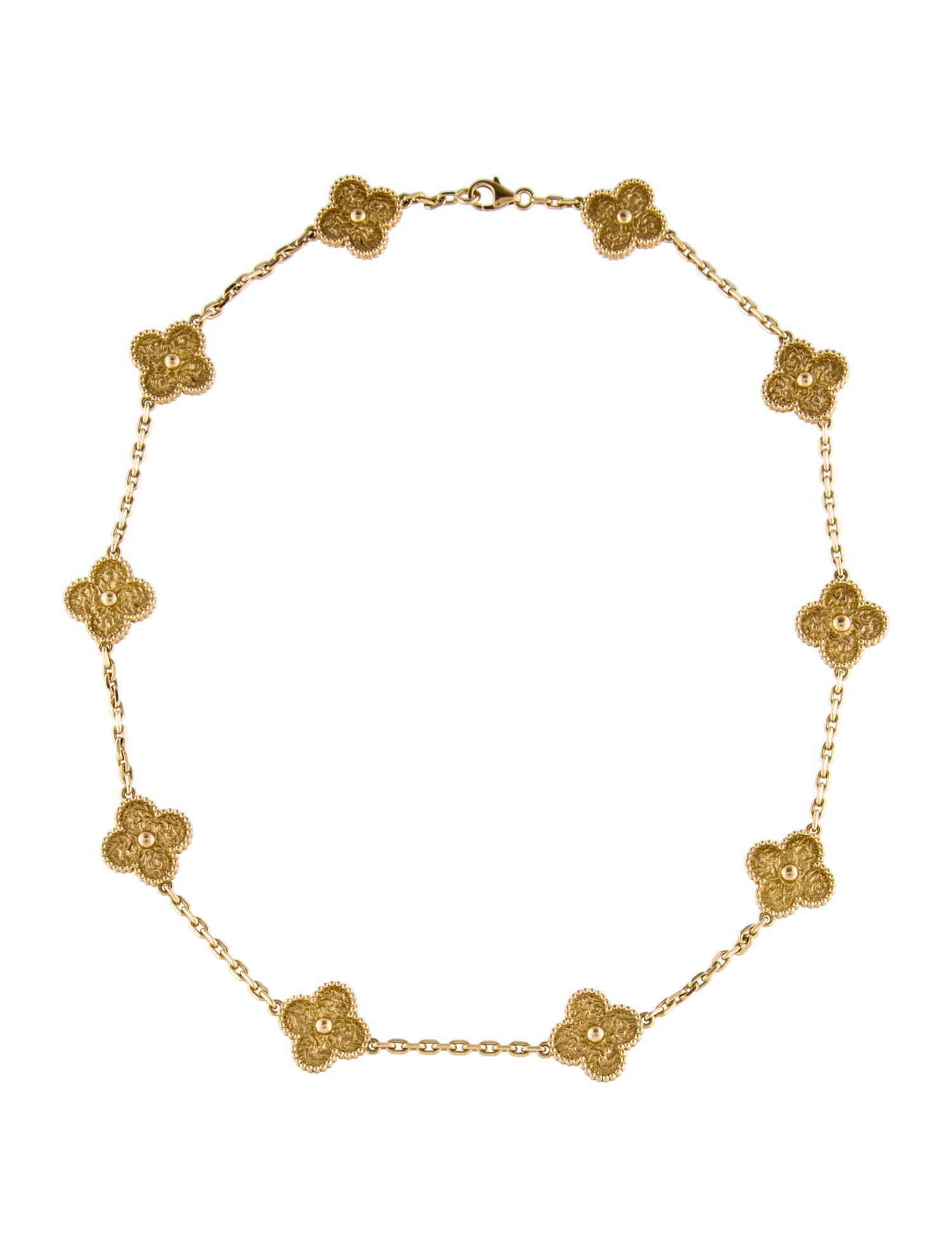 Van Cleef & Arpels Vintage Alhambra Necklace, 10 Motifs