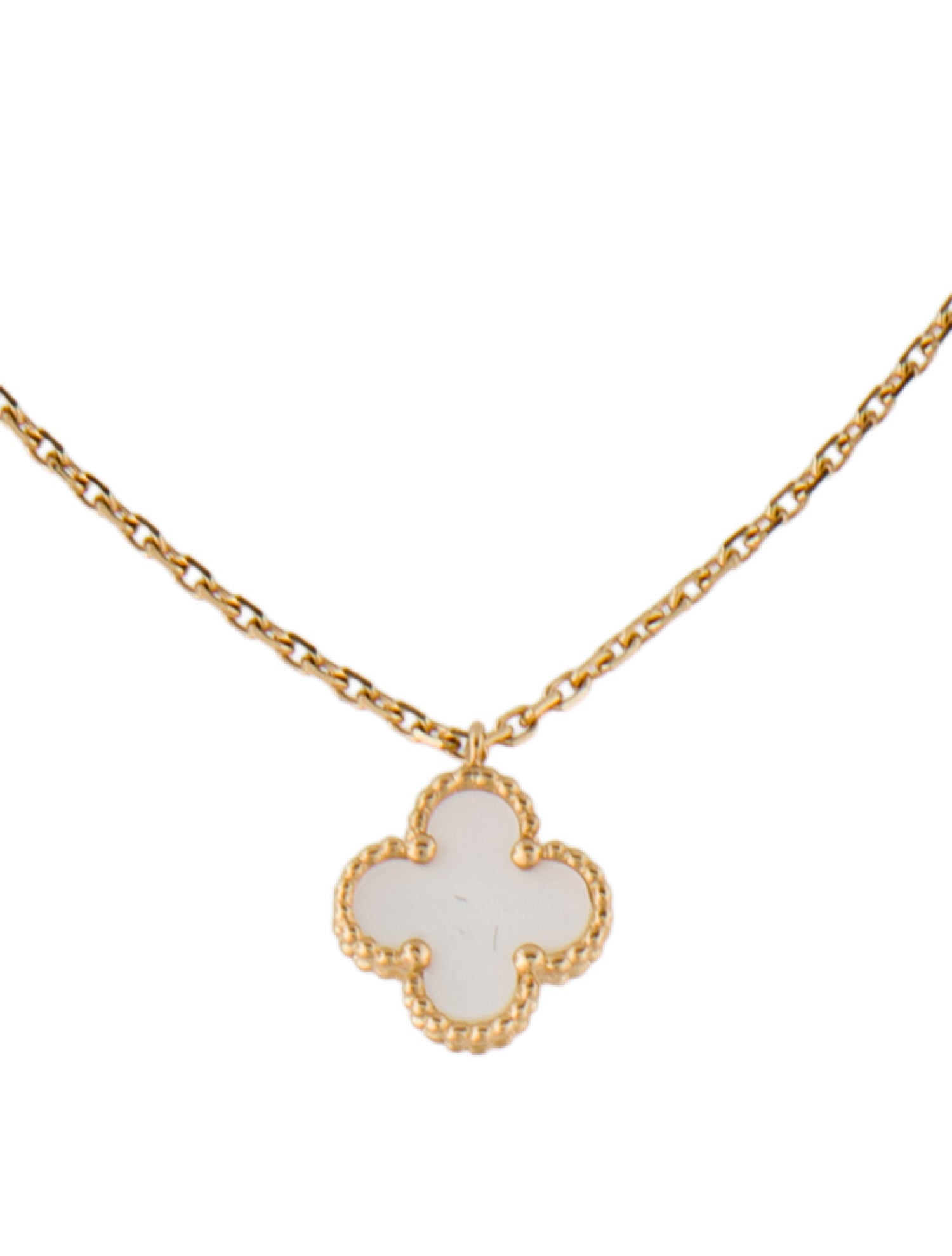 Van Cleef & Arpels Mother of Pearl Sweet Alhambra Pendant Necklace