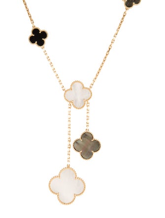 Van Cleef & Arpels Mother of Pearl 6 Motifs Magic Alhambra Necklace