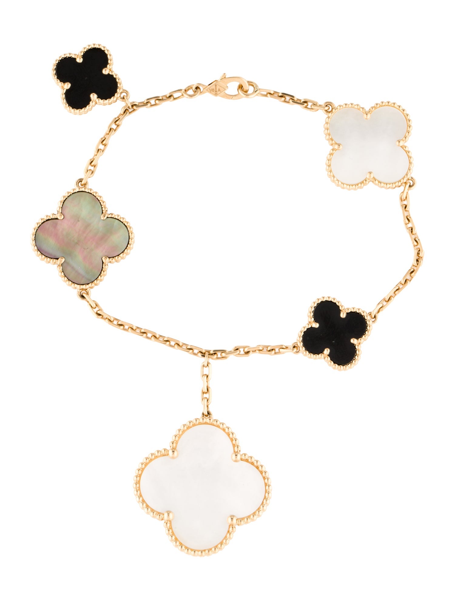 Van Cleef & Arpels Mother of Pearl Magic Alhambra 5 Motif Bracelet
