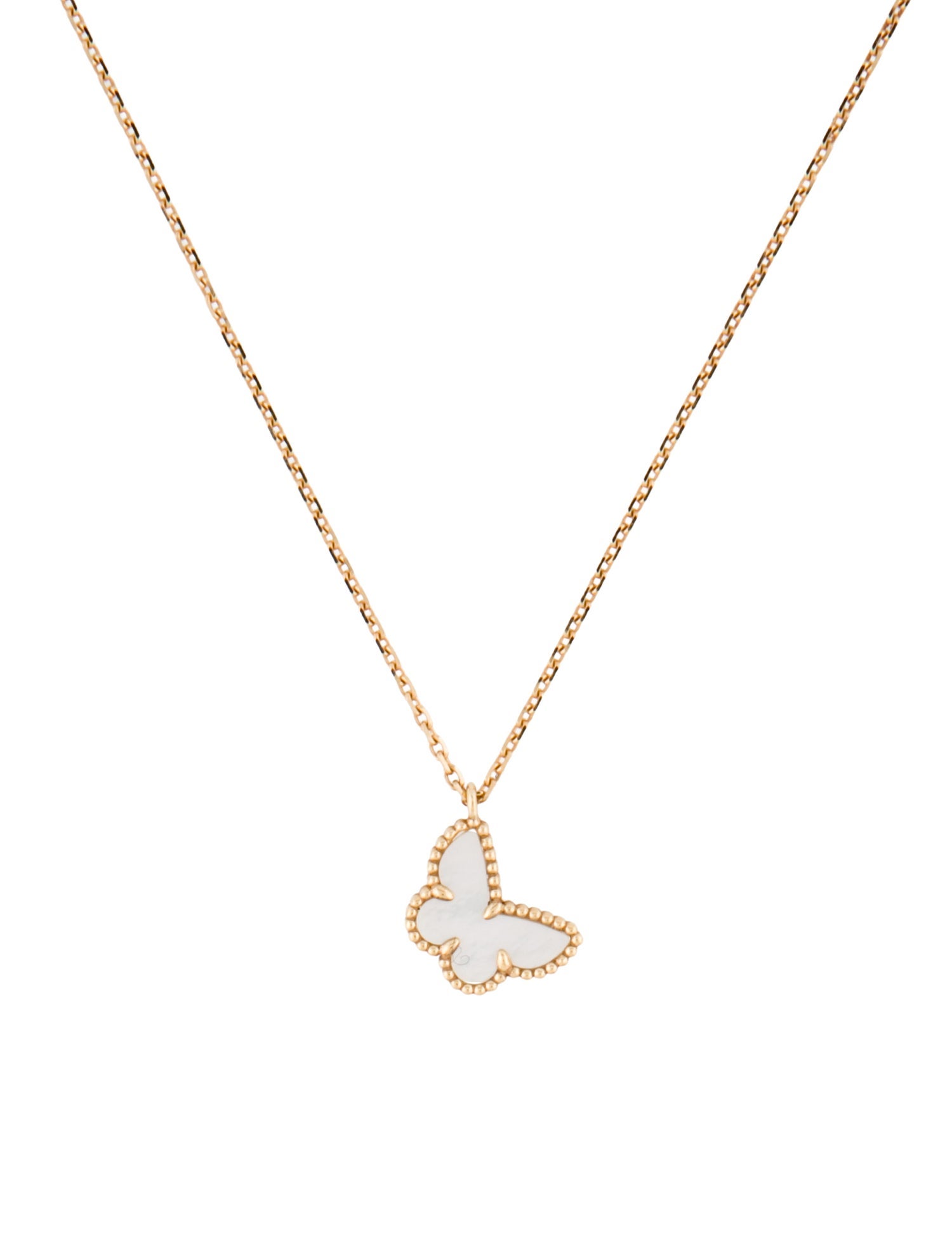 Van Cleef & Arpels Mother of Pearl Sweet Butterflies Pendant Necklace