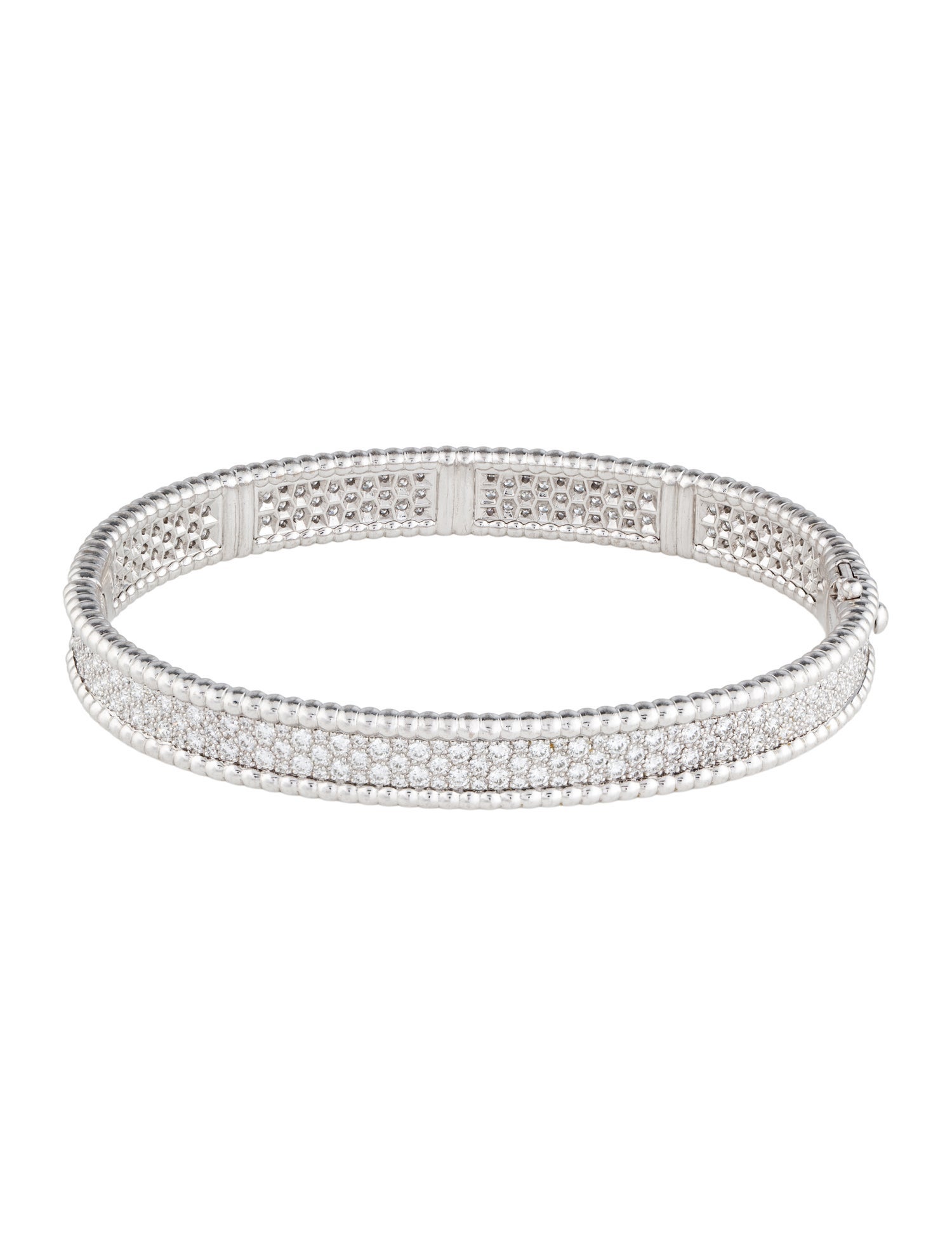 Van Cleef & Arpels Perlée Diamonds Bracelet, 3 Rows, Medium Model