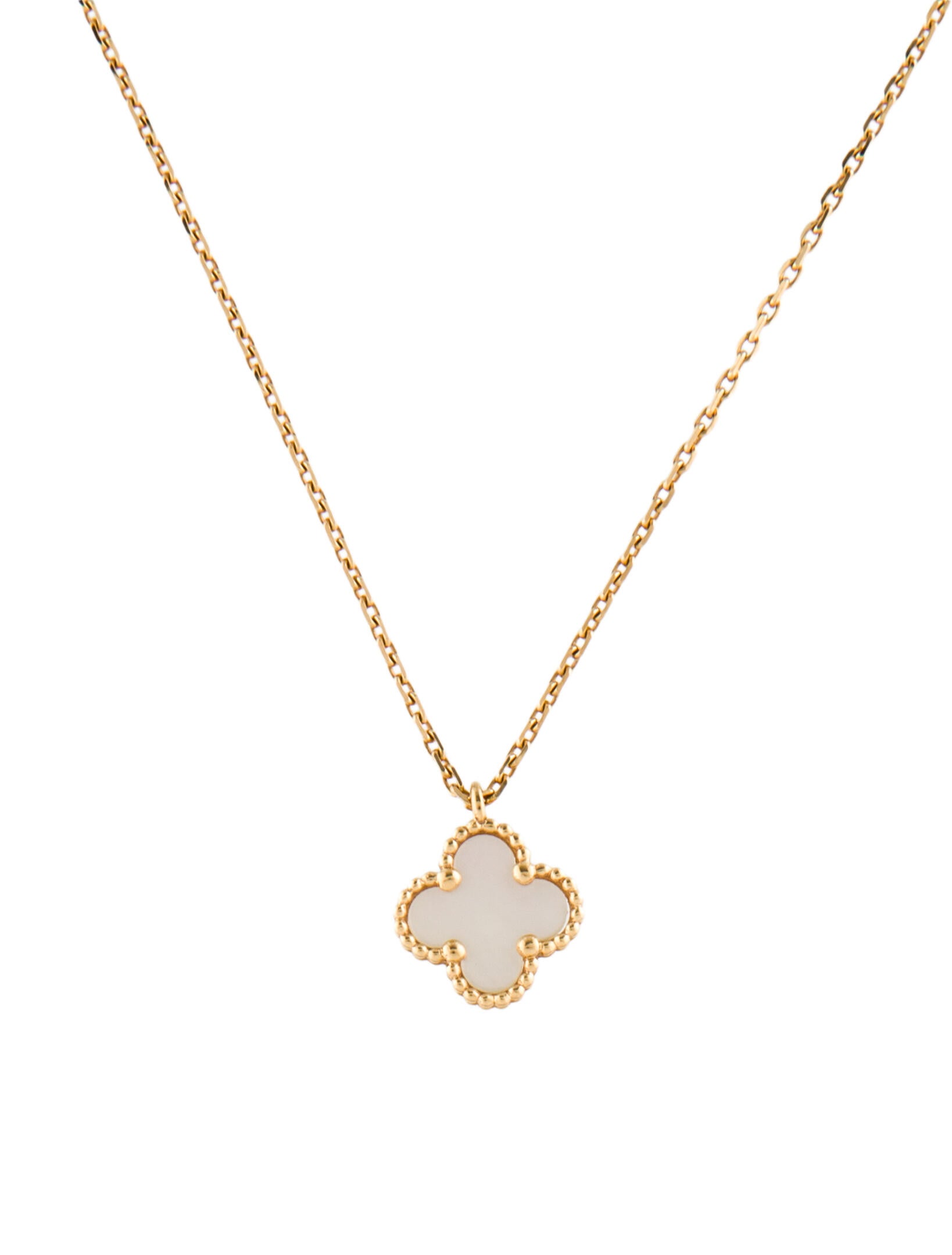 Van Cleef & Arpels Mother of Pearl Sweet Alhambra Pendant Necklace