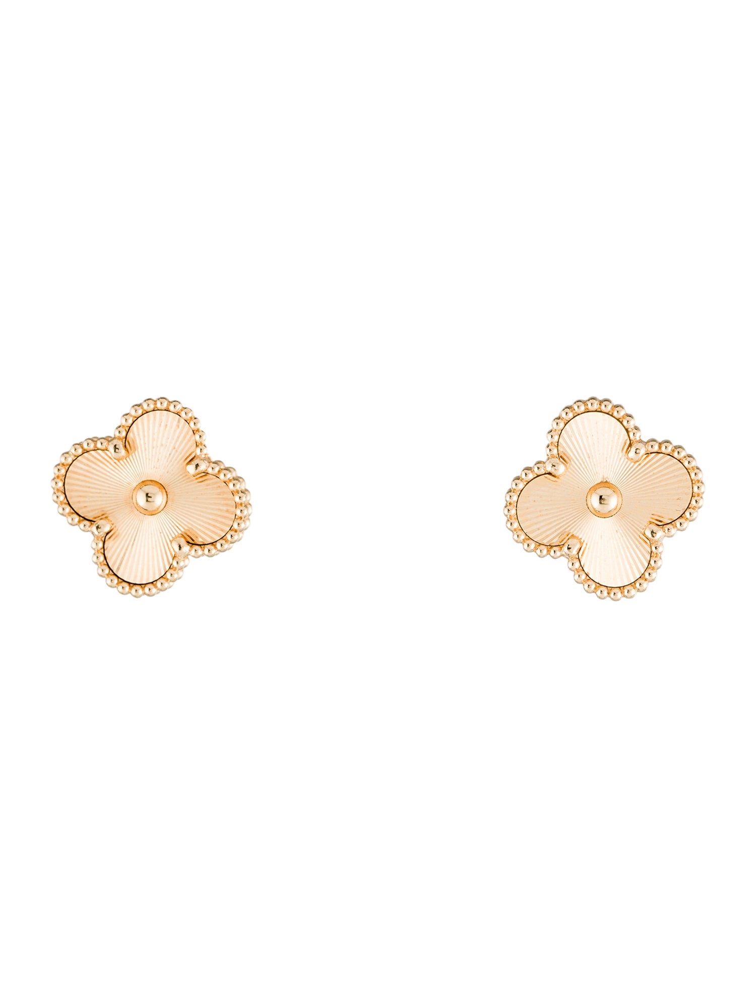 Van Cleef & Arpels Vintage Alhambra Guilloche Earrings