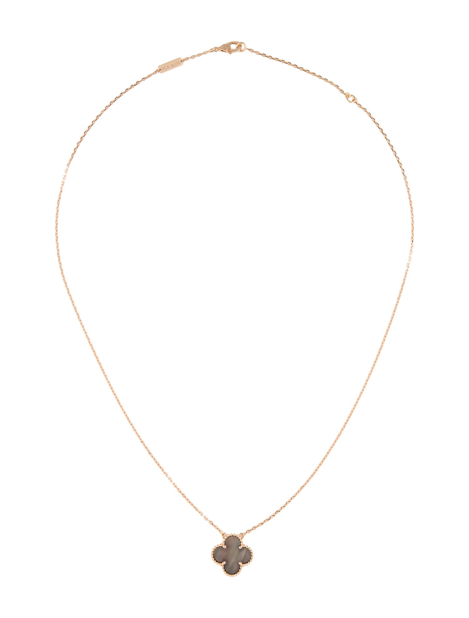 Van Cleef & Arpels Mother Of Pearl Vintage Alhambra Pendant Necklace