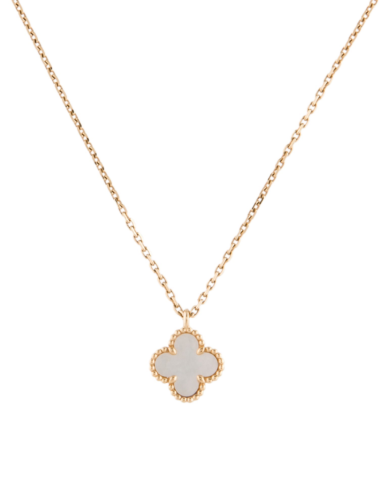 Van Cleef & Arpels Mother of Pearl Sweet Alhambra Pendant Necklace