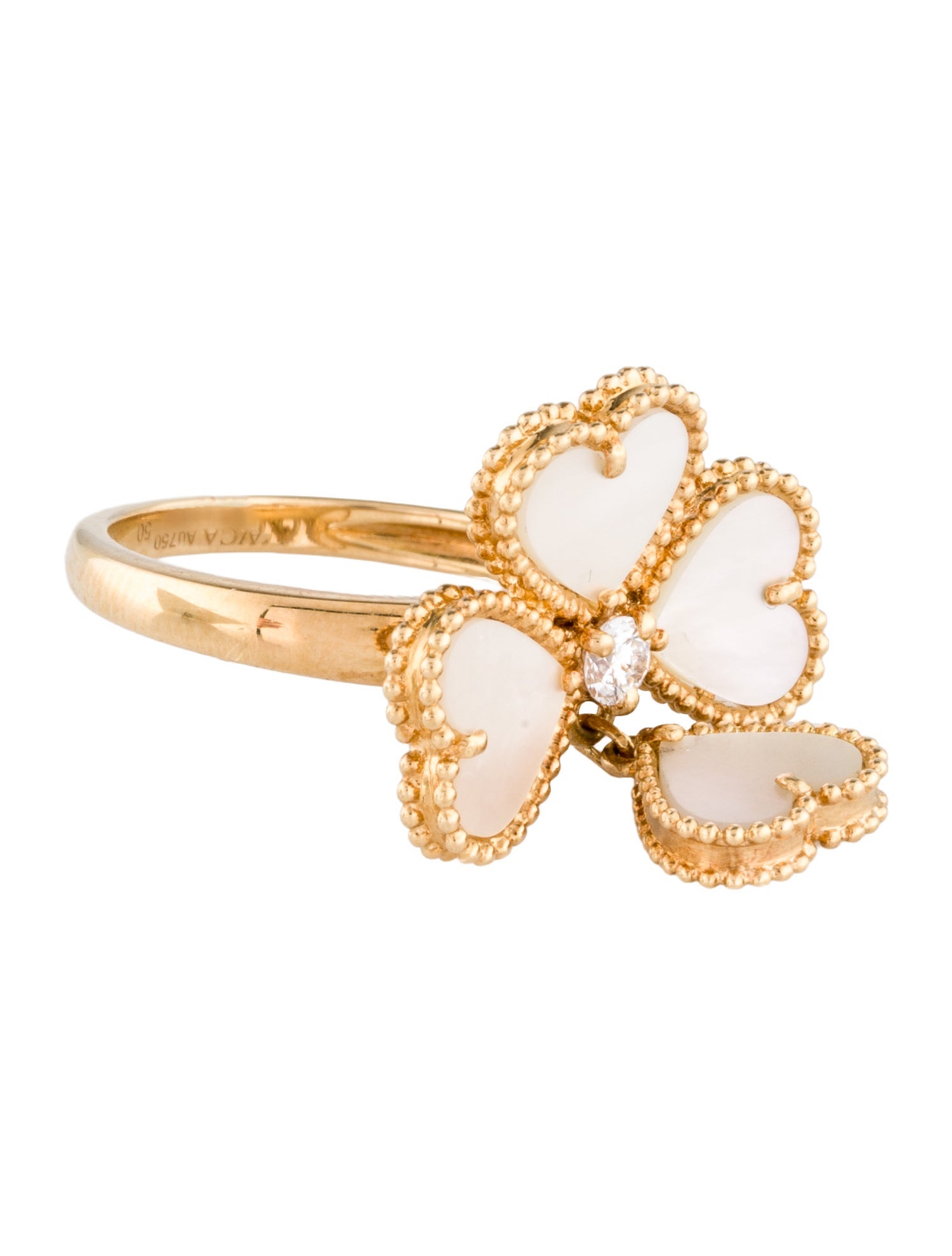 Van Cleef & Arpels Mother of Pearl Sweet Hearts Ring