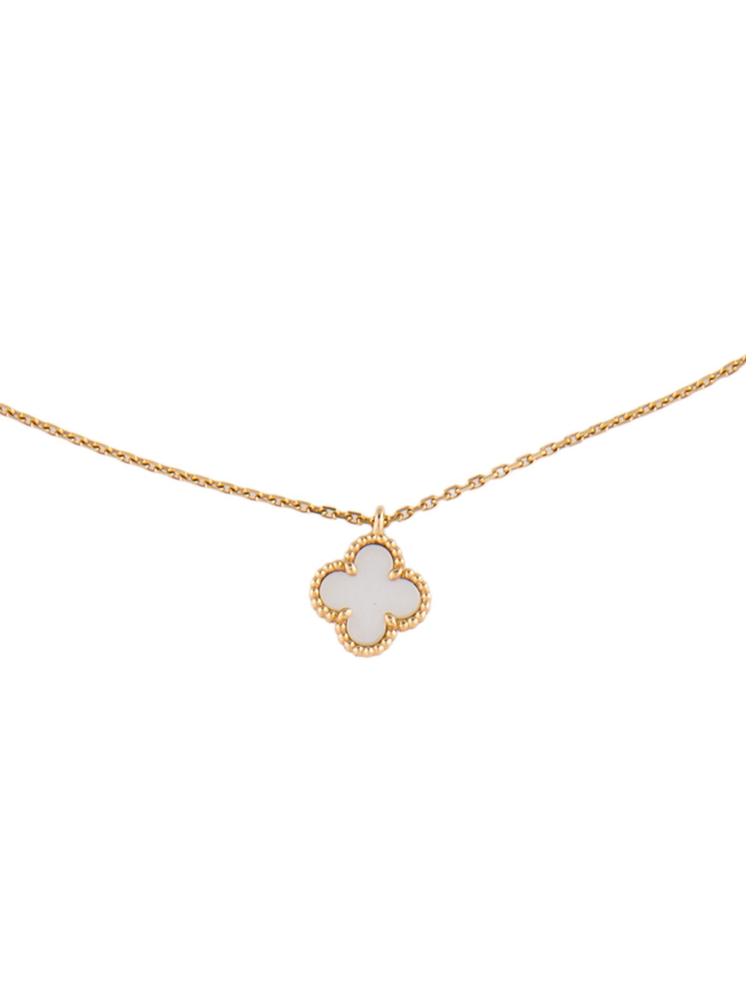 Van Cleef & Arpels Mother of Pearl Sweet Alhambra Pendant Necklace