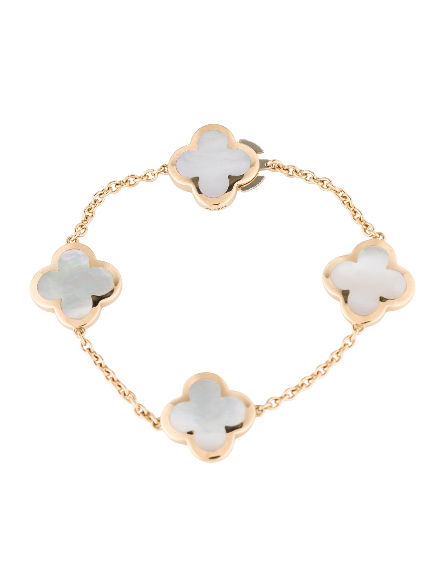 Van Cleef & Arpels Mother of Pearl Pure Alhambra 4 Motif Bracelet
