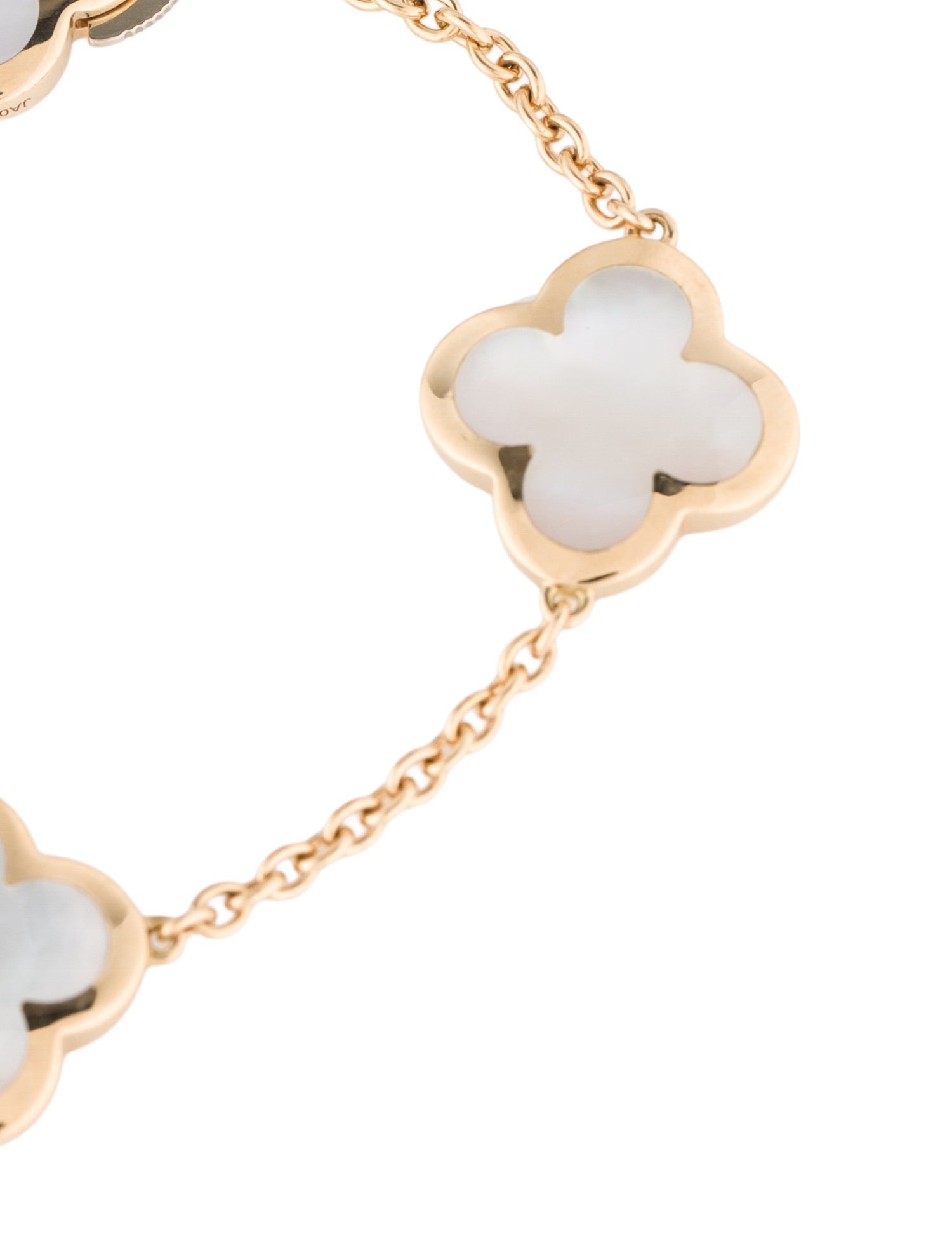 Van Cleef & Arpels Mother of Pearl Pure Alhambra 4 Motif Bracelet