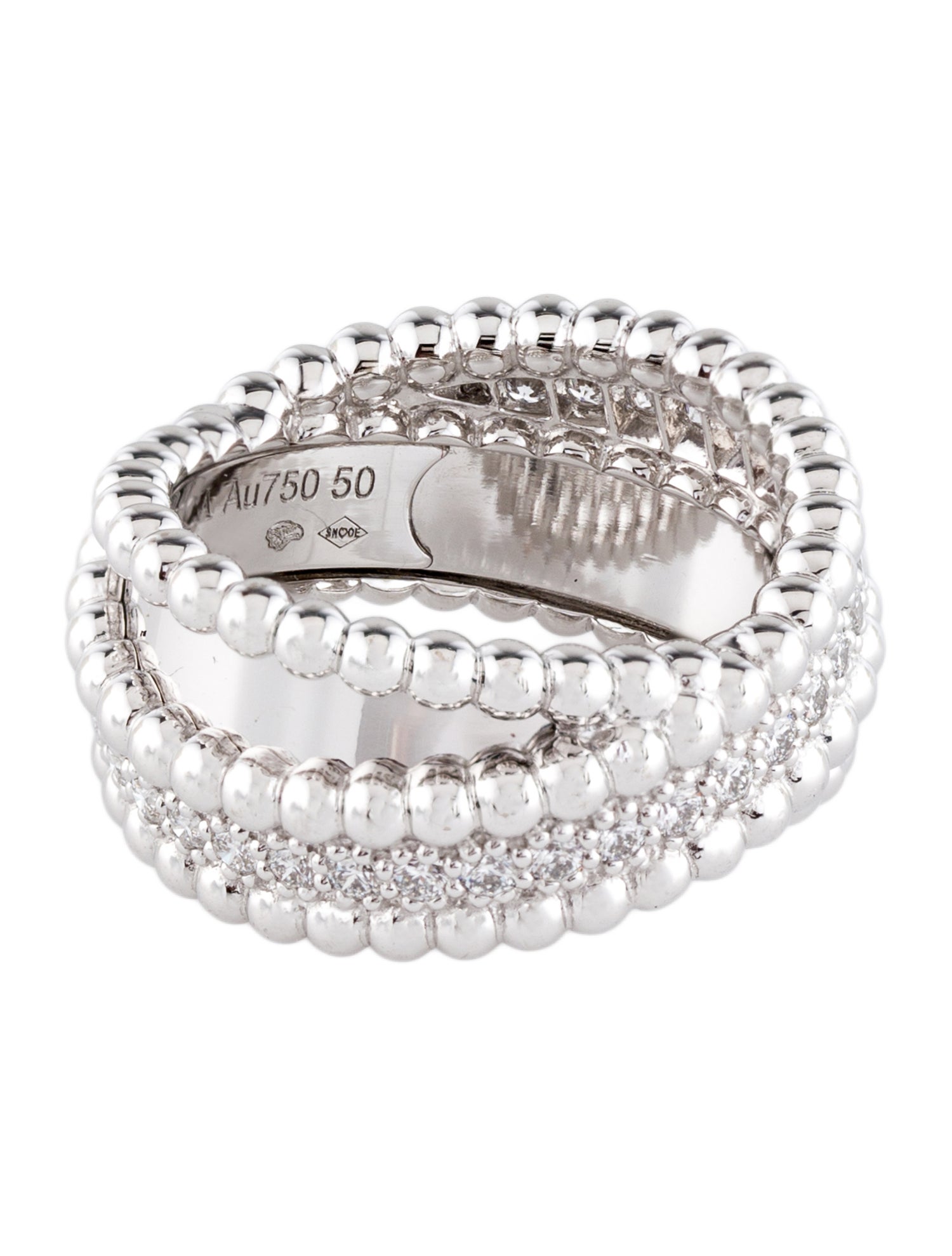 Van Cleef & Arpels Perlée Diamonds Duo Ring