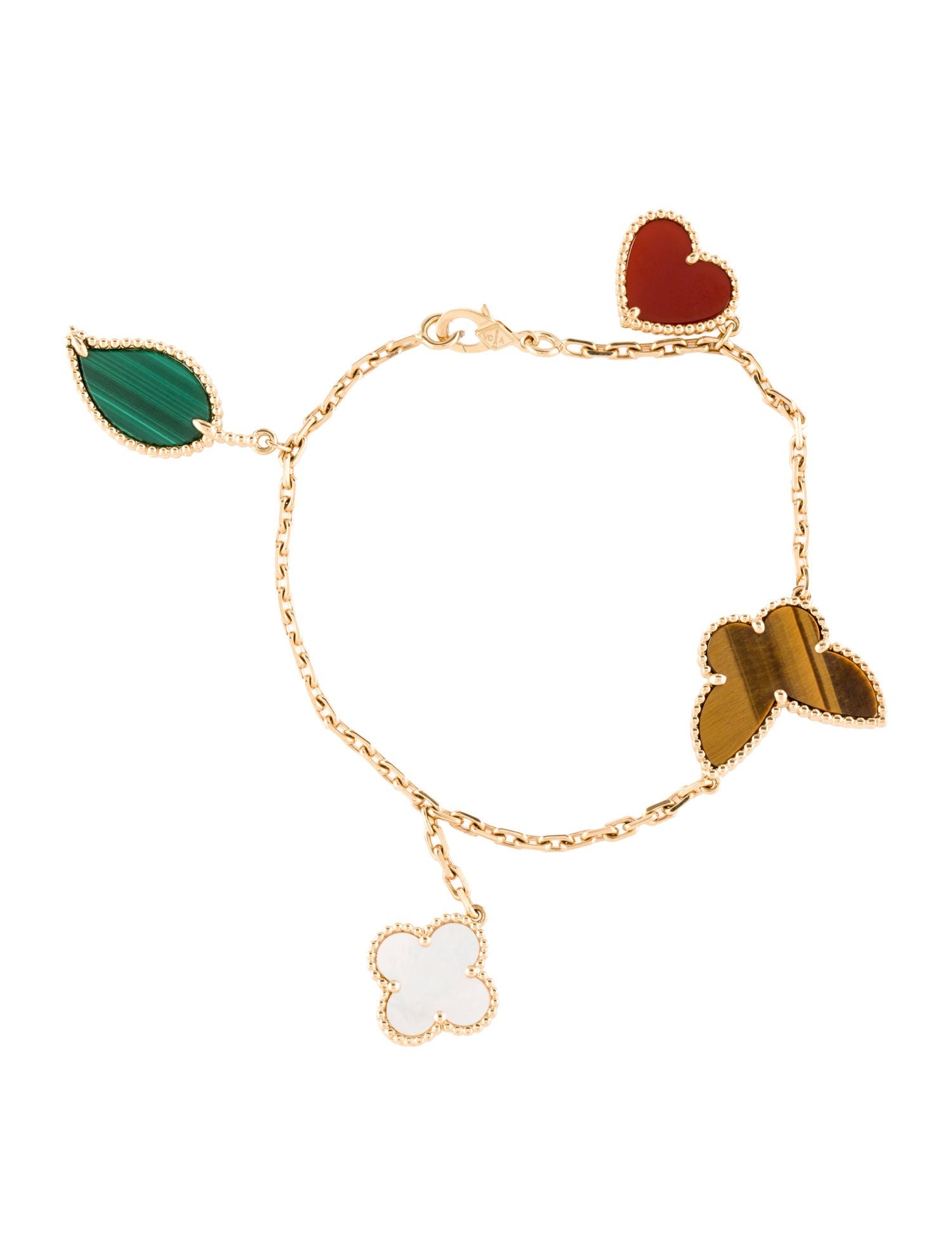 Van Cleef & Arpels Mother of Pearl Lucky Alhambra, 4 Motif Bracelet