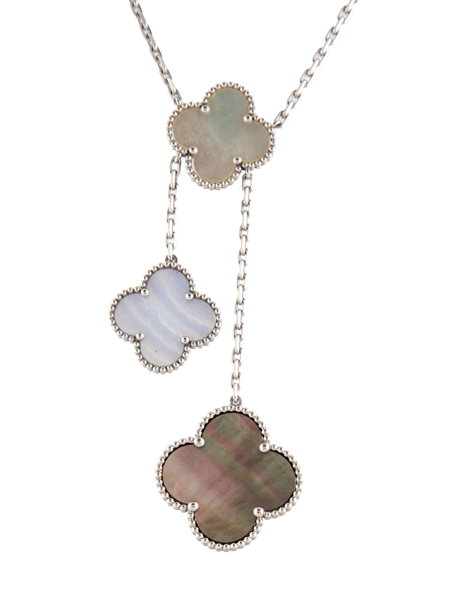 Van Cleef & Arpels Mother of Pearl Magic Alhambra 6 Motif Necklace