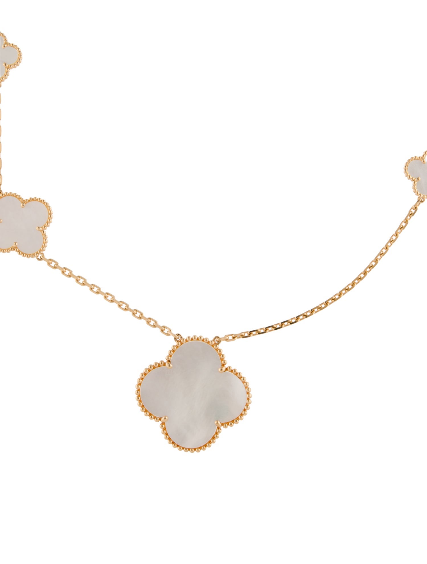 Van Cleef & Arpels Mother of Pearl Magic Alhambra Necklace, 11 Motif