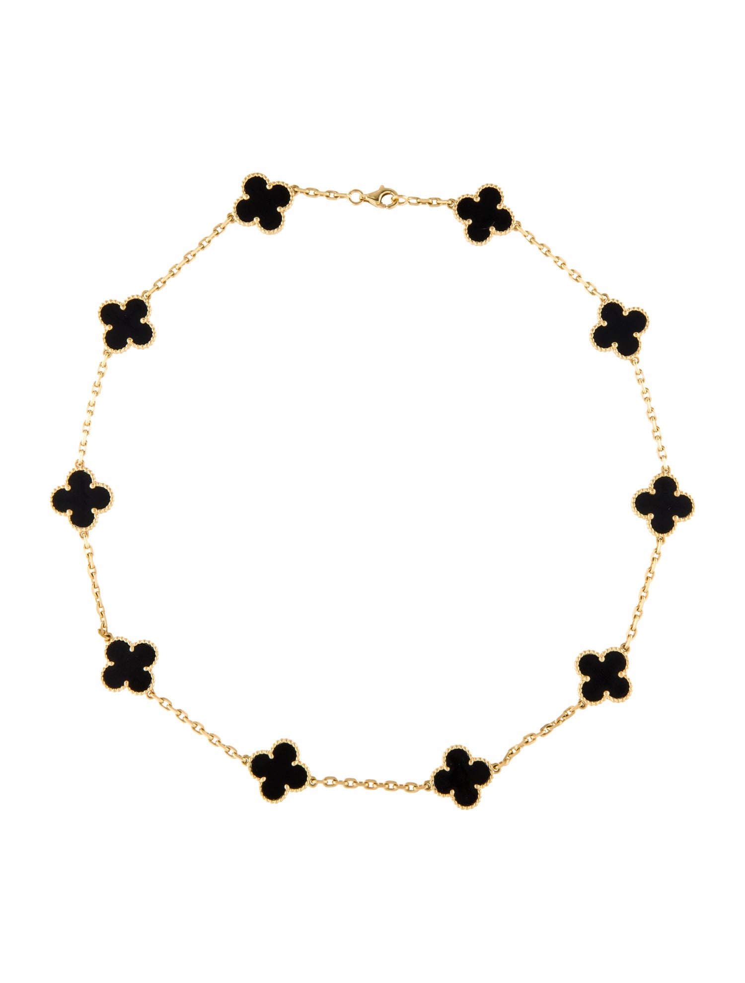Van Cleef & Arpels Vintage Alhambra 10 Motif Necklace