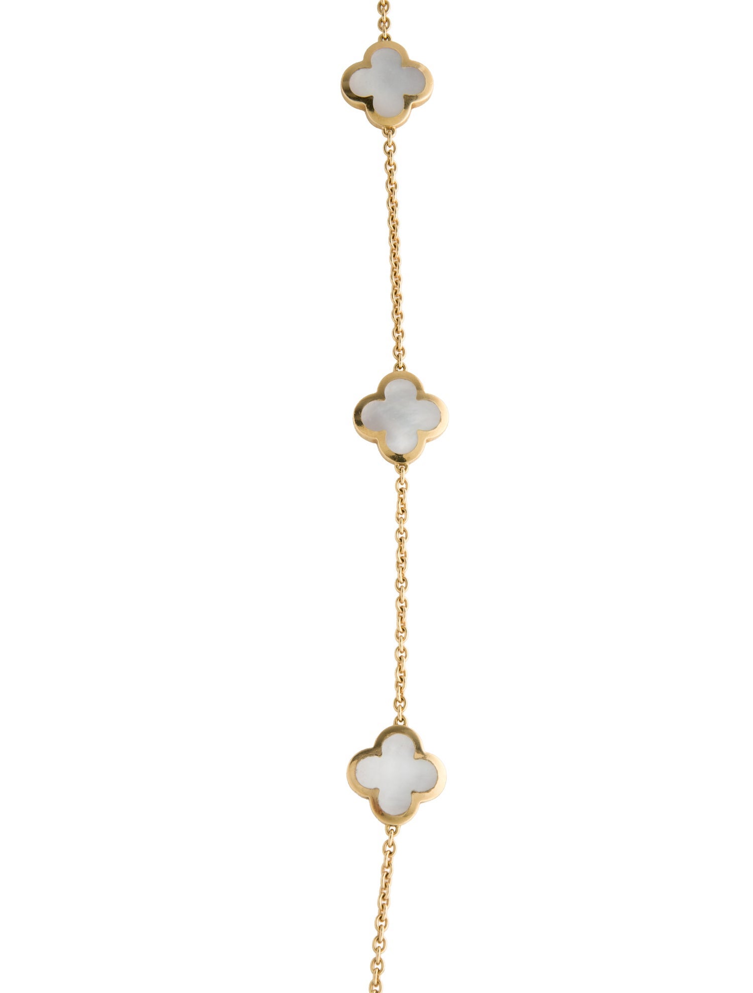 Van Cleef & Arpels Mother of Pearl Pure Alhambra Long Necklace, 14 Motifs