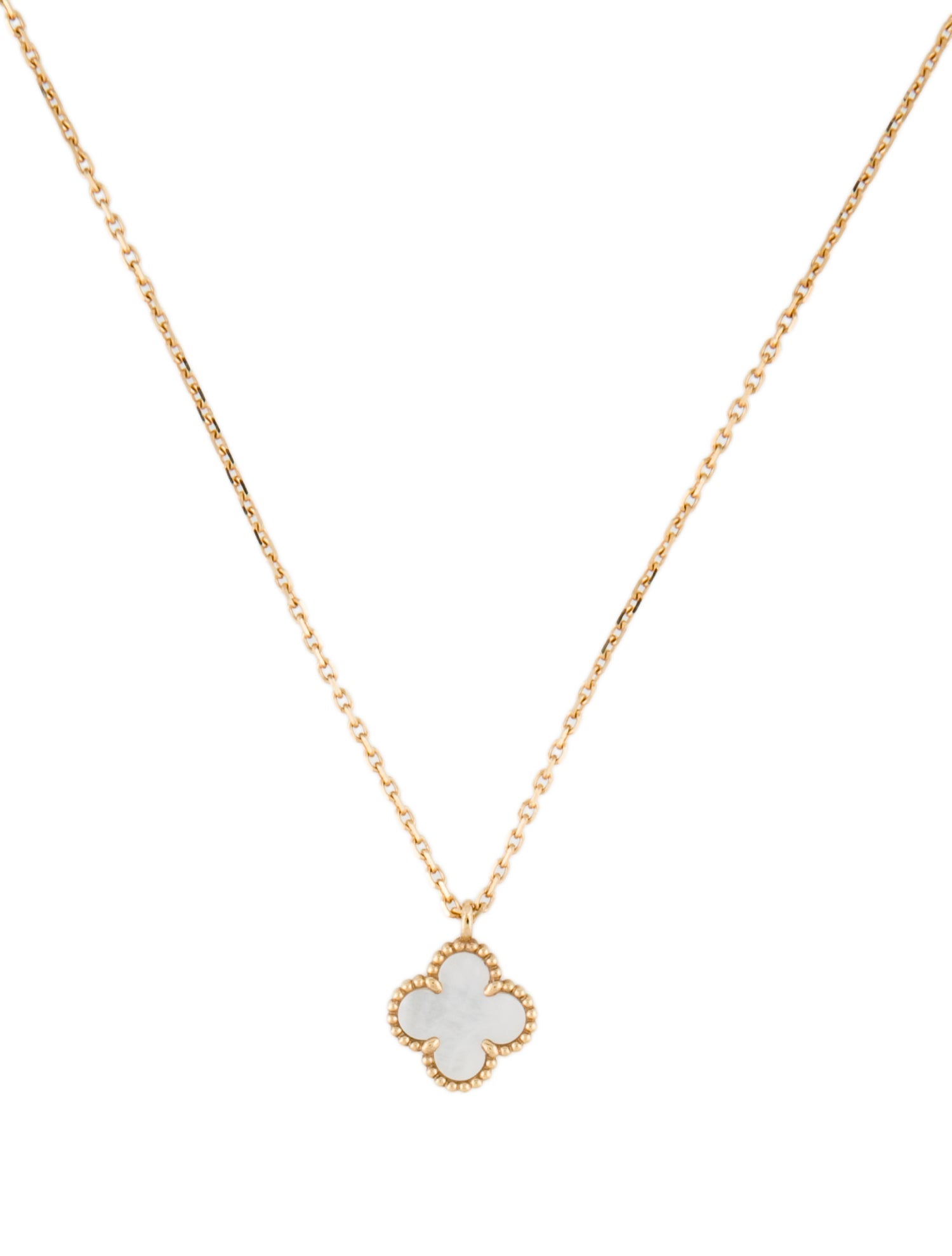 Van Cleef & Arpels Mother of Pearl Sweet Alhambra Pendant Necklace