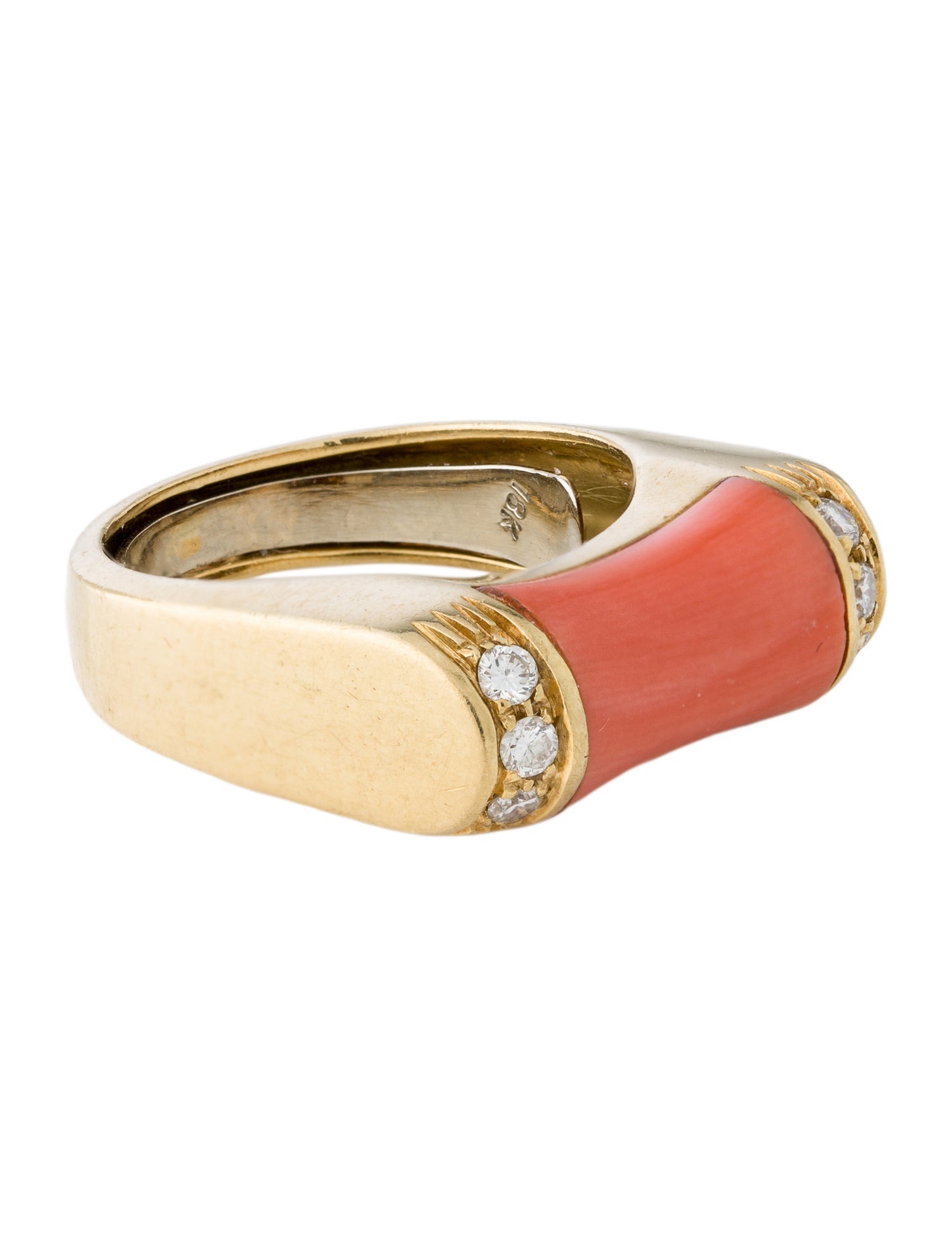 Van Cleef & Arpels Vintage Coral Saddle Ring