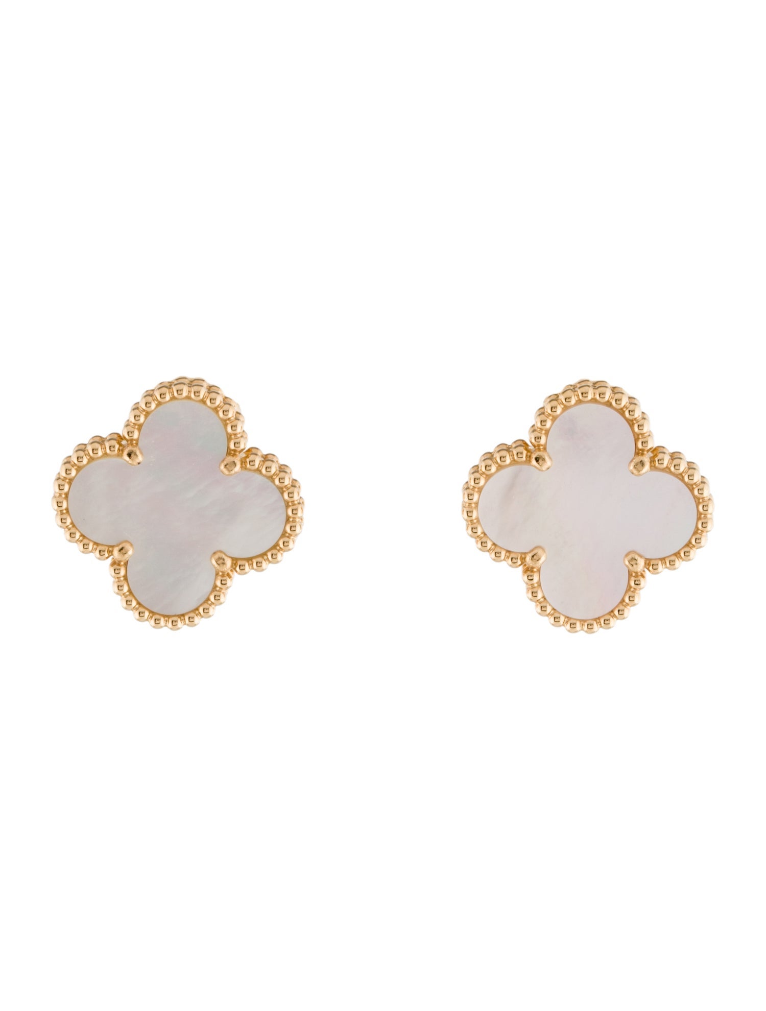 Van Cleef & Arpels Mother of Pearl Vintage Alhambra Earrings