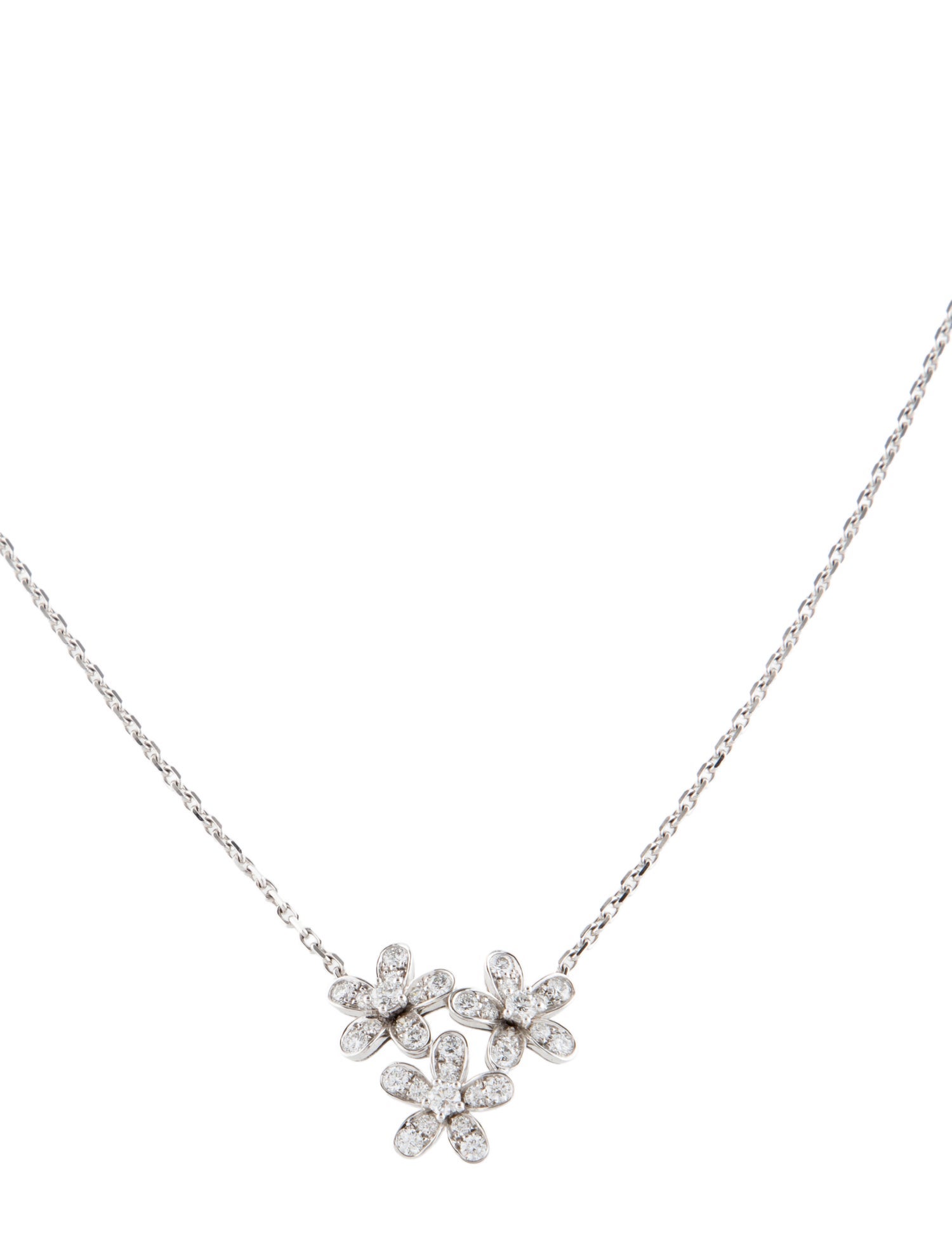 Van Cleef & Arpels Socrate 3 Flowers Pendant Necklace