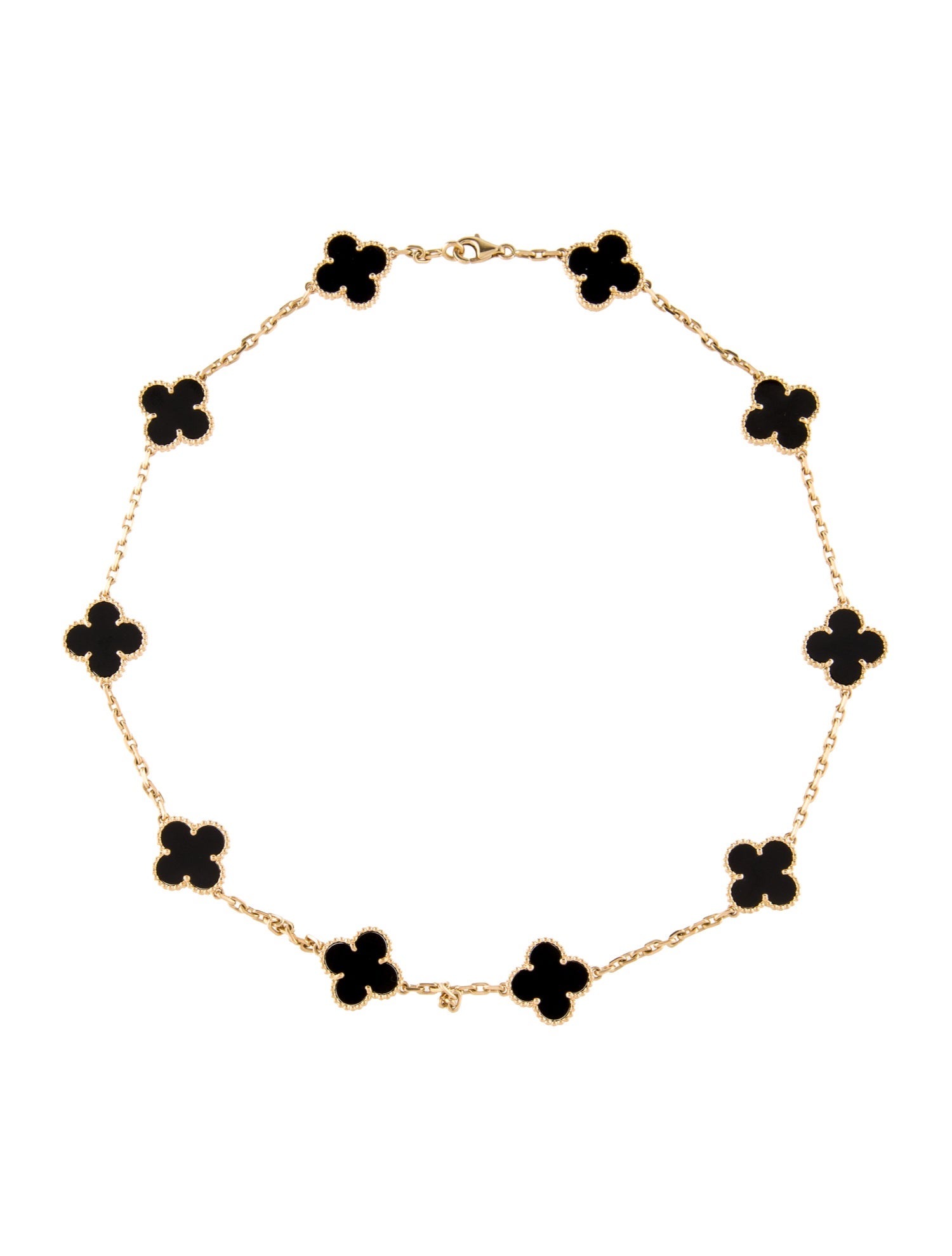Van Cleef & Arpels Vintage Alhambra Necklace, 10 Motif