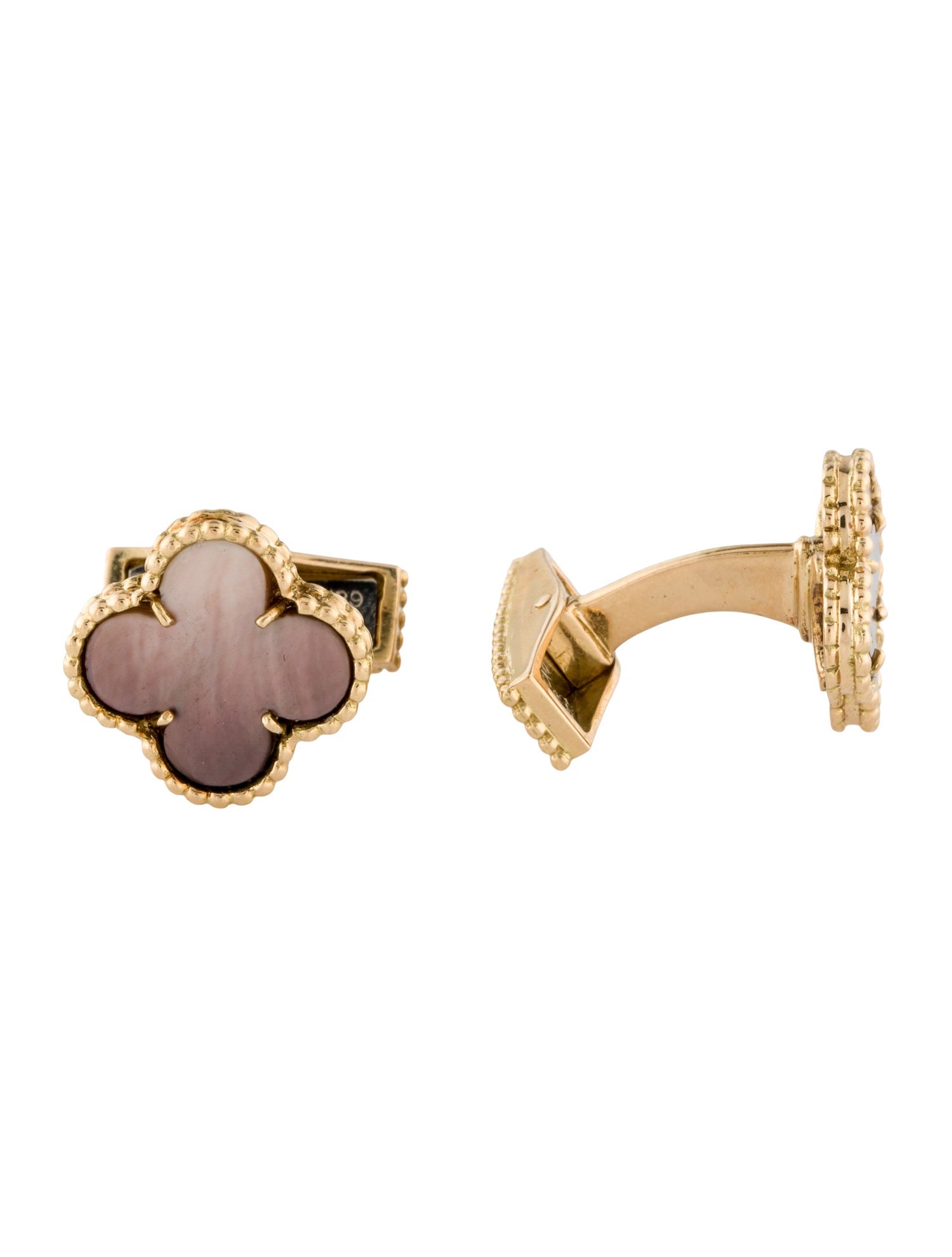 Van Cleef & Arpels Mother of Pearl Vintage Alhambra Cufflinks