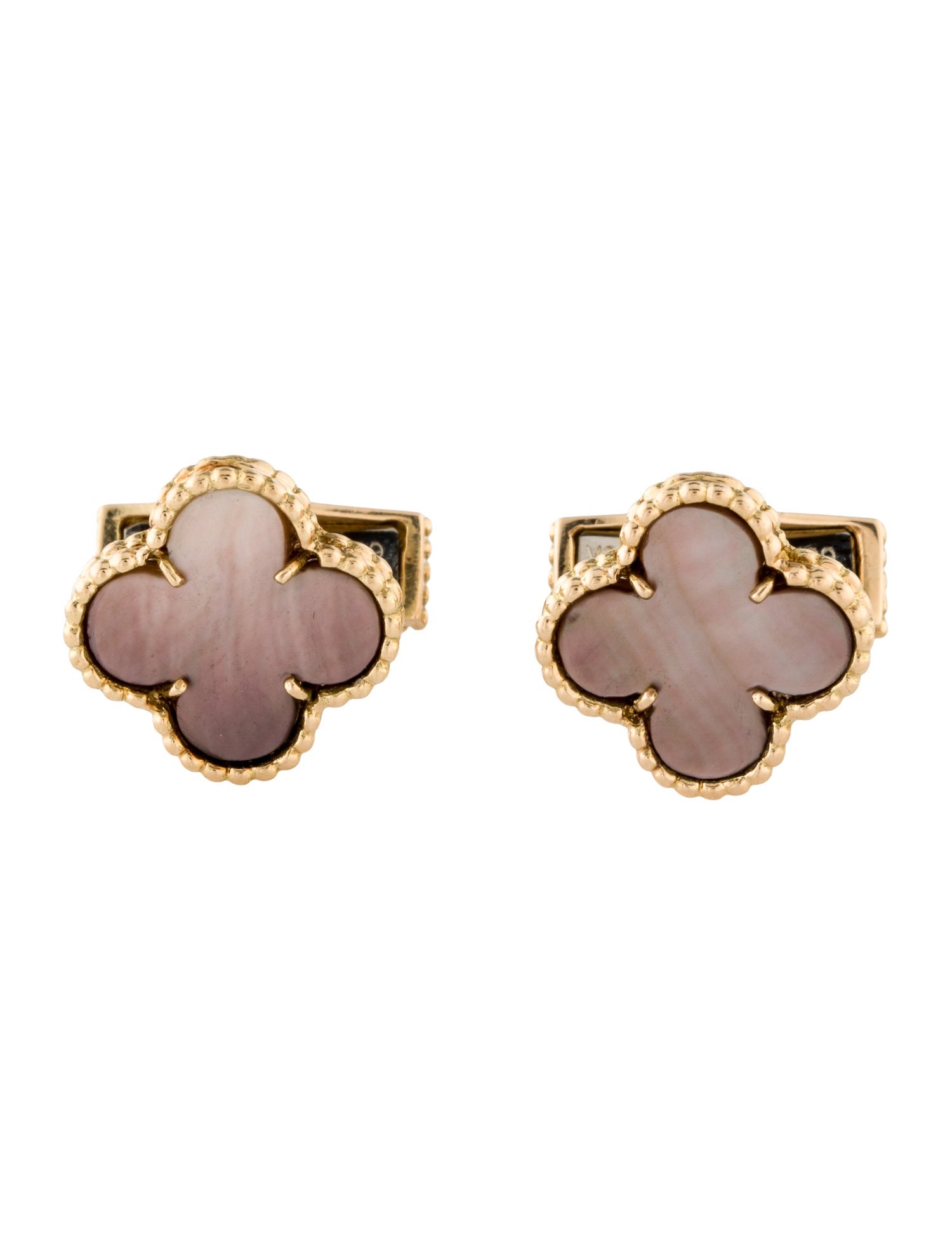 Van Cleef & Arpels Mother of Pearl Vintage Alhambra Cufflinks