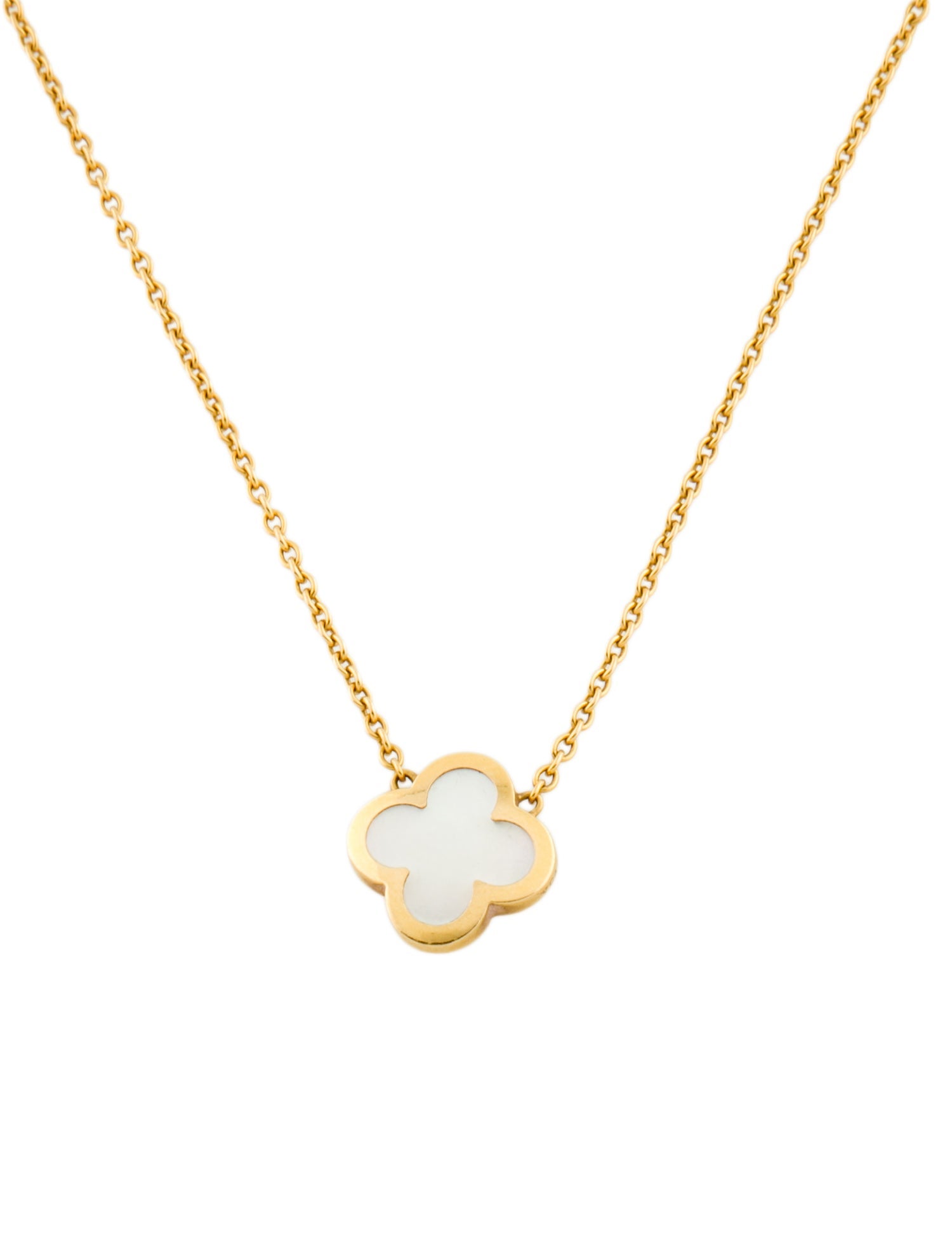 Van Cleef & Arpels Mother of Pearl Pure Alhambra Pendant Necklace