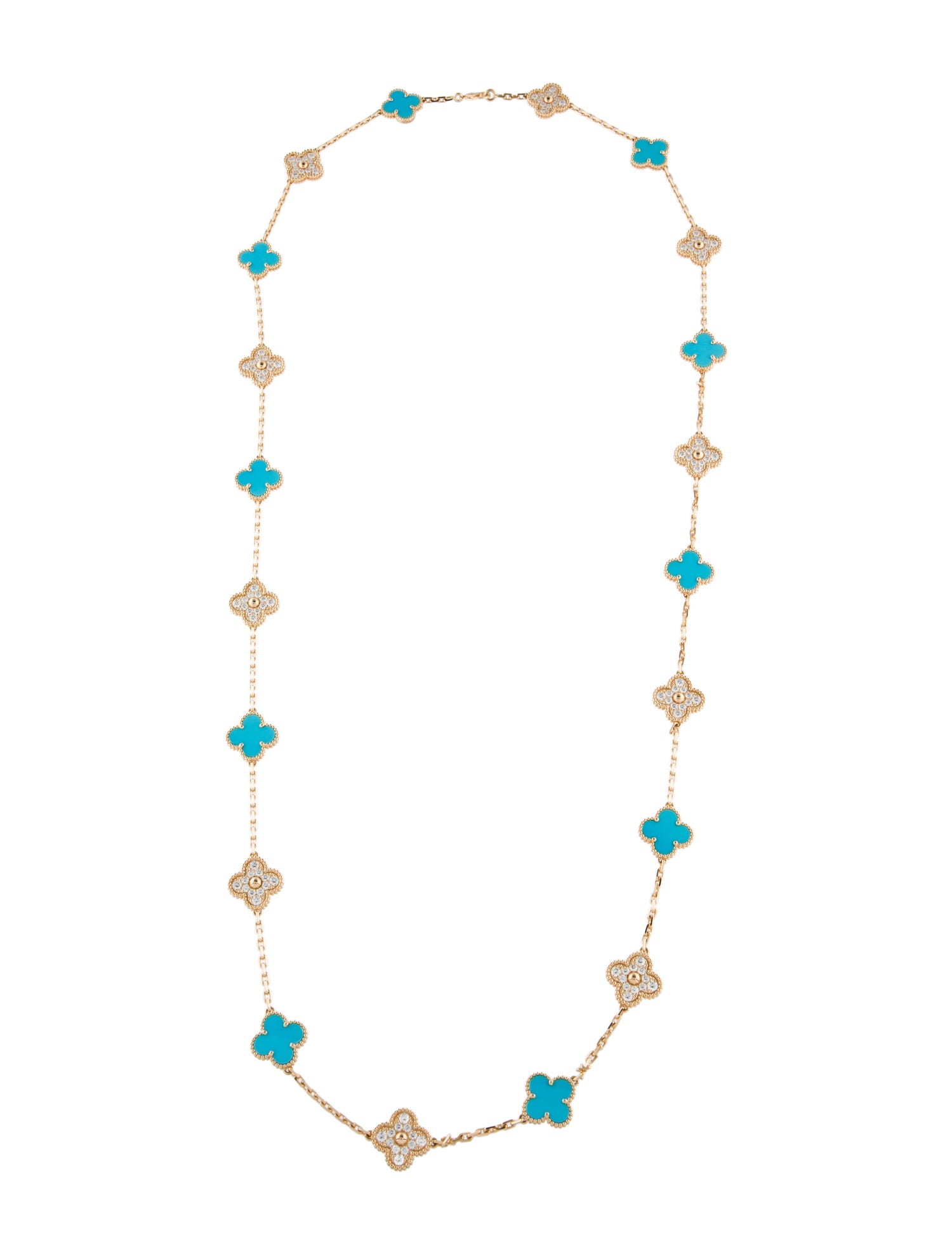 Van Cleef & Arpels 2024 Limited Edition Vintage Alhambra Long Necklace, 20 Motifs