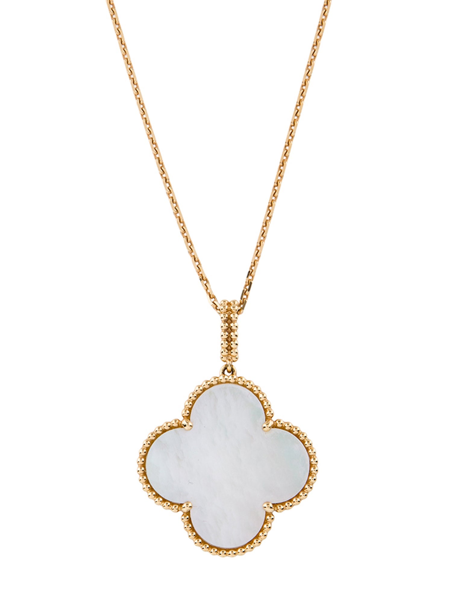 Van Cleef & Arpels Mother of Pearl Magic Alhambra Long Necklace, 1 Motif