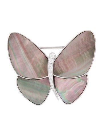 Pre-owned Van Cleef & Arpels Butterfly Clip In Multi