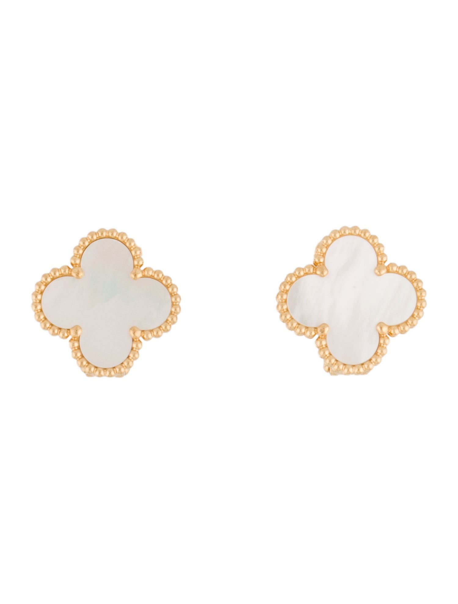Van Cleef & Arpels Mother of Pearl Vintage Alhambra Earrings
