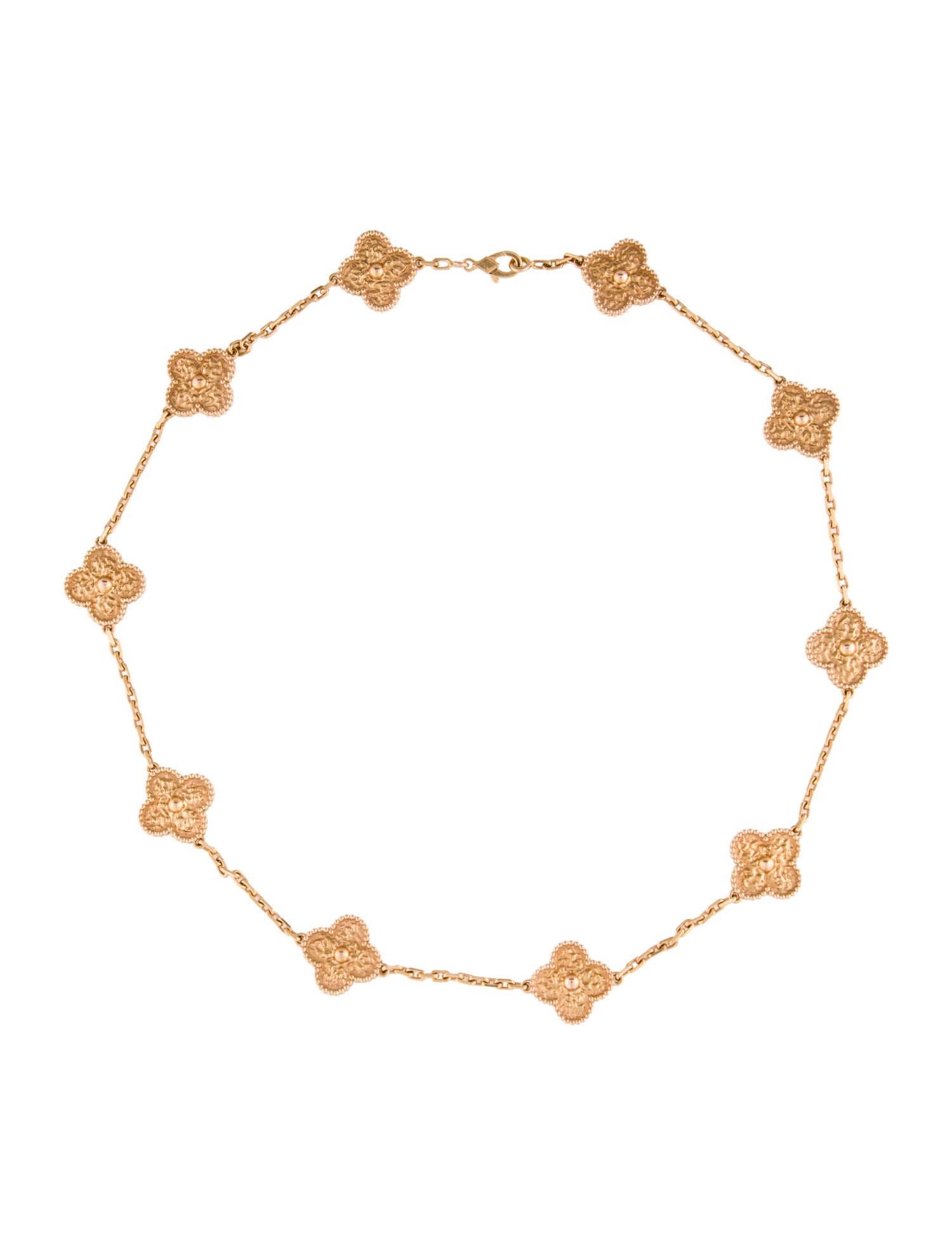 Van Cleef & Arpels Vintage Alhambra Necklace, 10 Motif