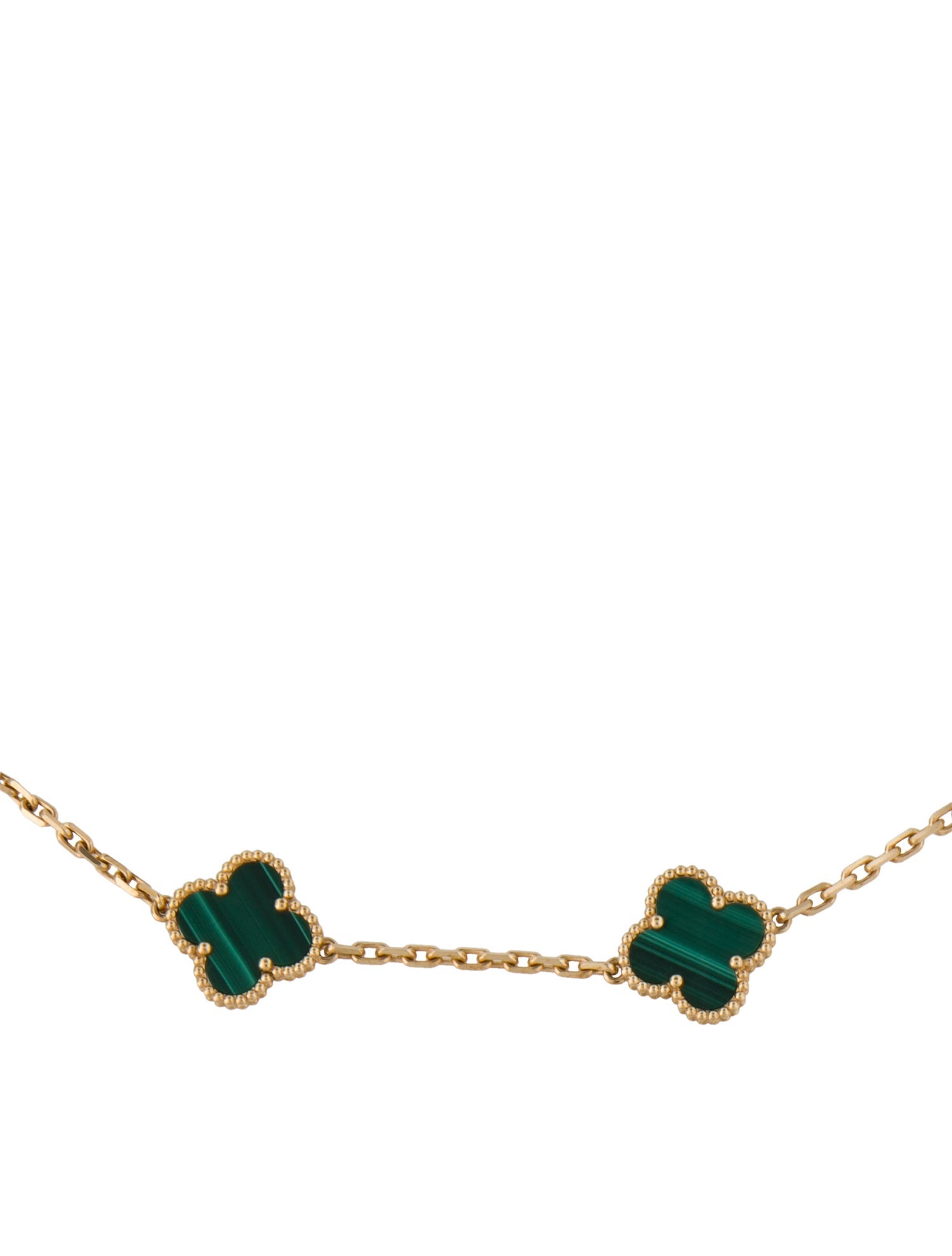 Van Cleef & Arpels Vintage Alhambra Station Necklace, 10 Motif