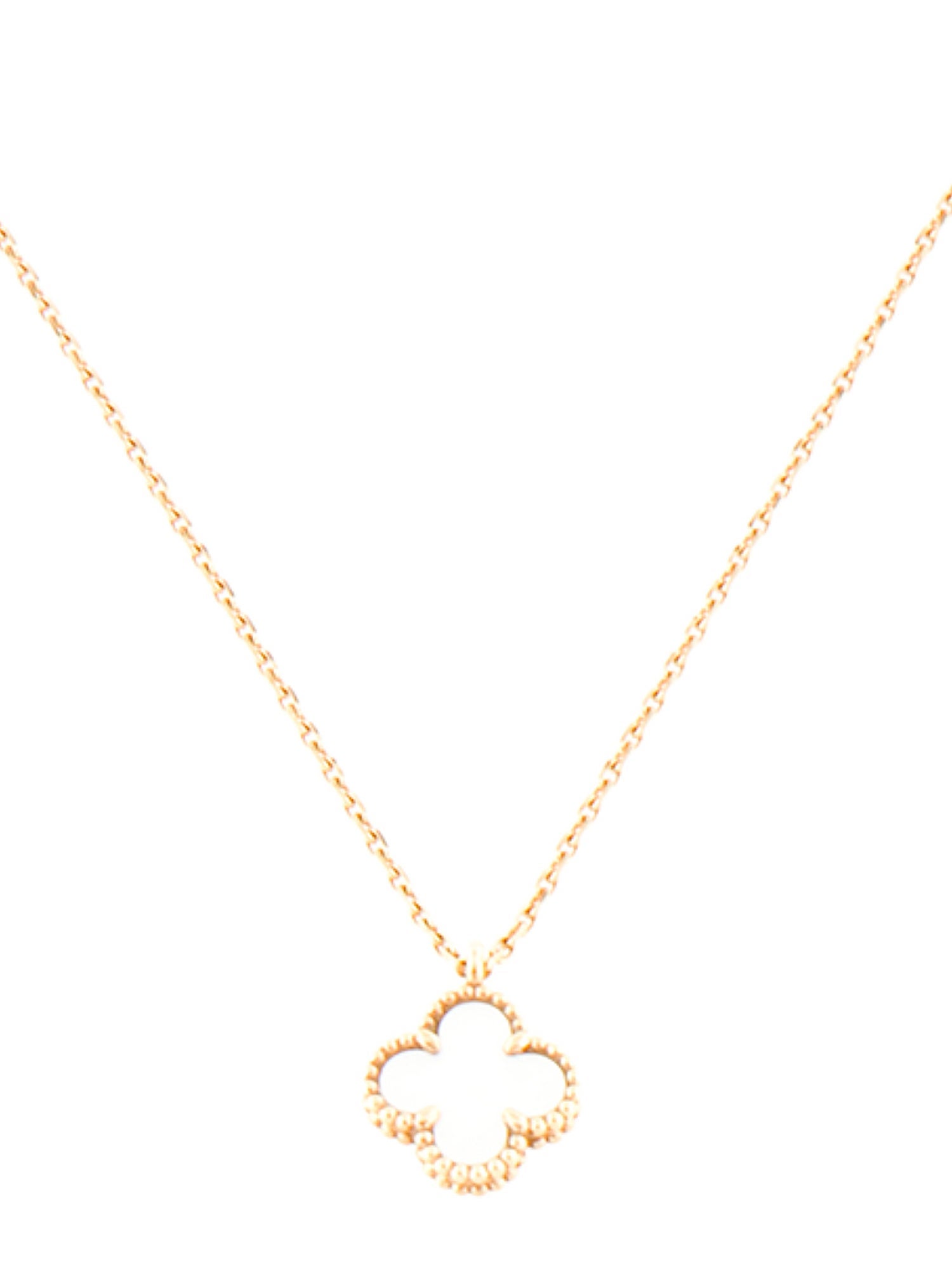 Van Cleef & Arpels Mother of Pearl Sweet Alhambra Pendant Necklace