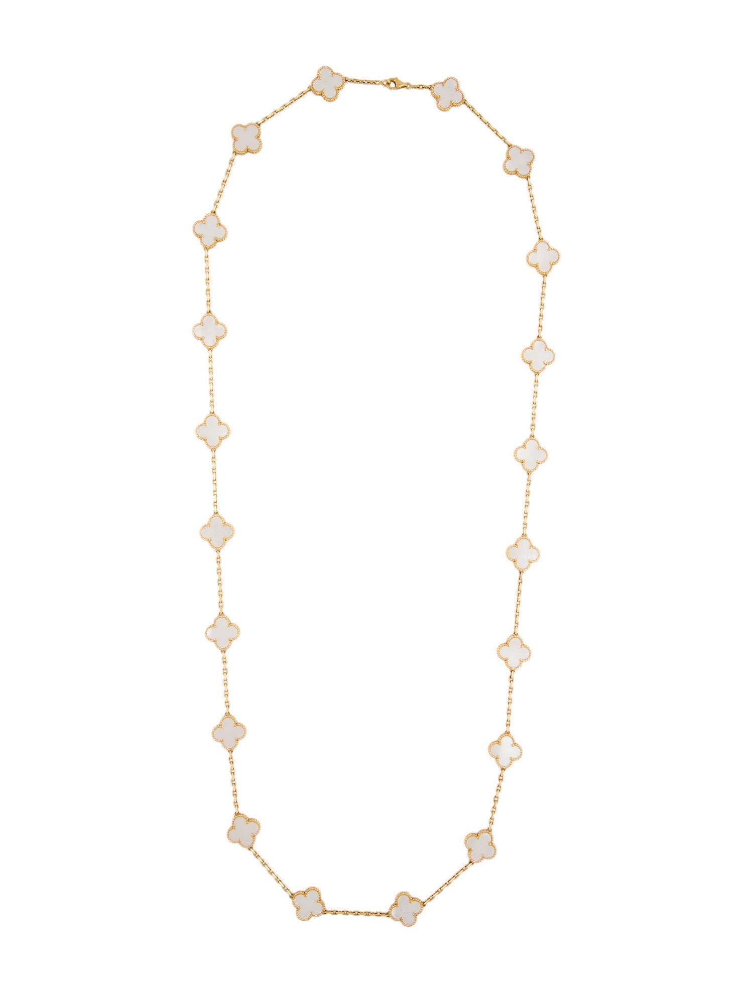 Van Cleef & Arpels Vintage Alhambra Long Necklace, 20 Motifs