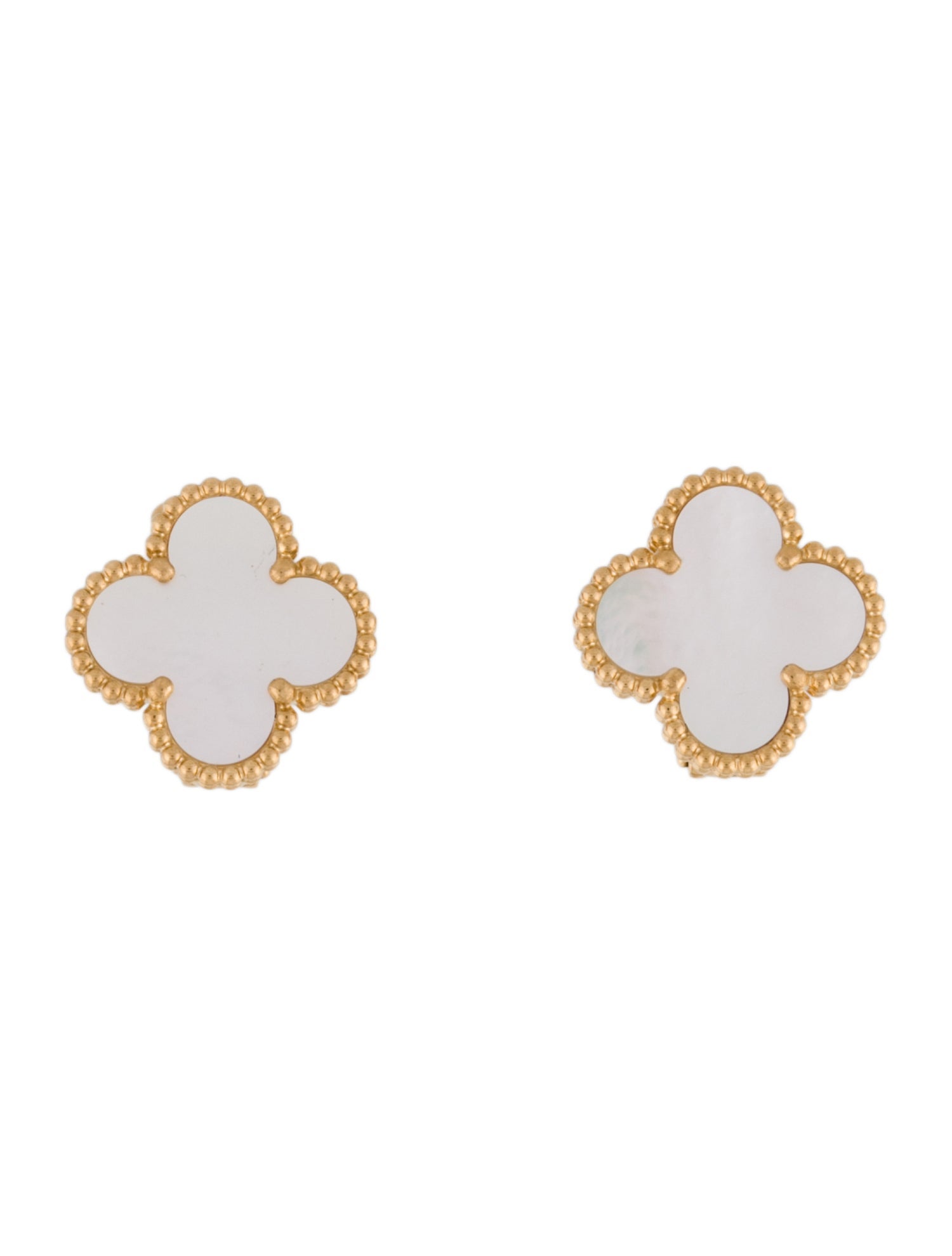 Van Cleef & Arpels Mother of Pearl Vintage Alhambra Earrings